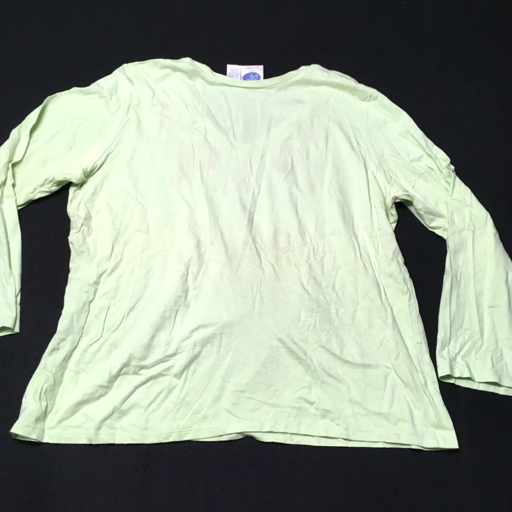 Vintage VINTAGE DG Womens Embroidered Blouse V Neck Long Sleeve Top 1X Green Size XL / US 12-14 / IT 48-50 - 7 Thumbnail