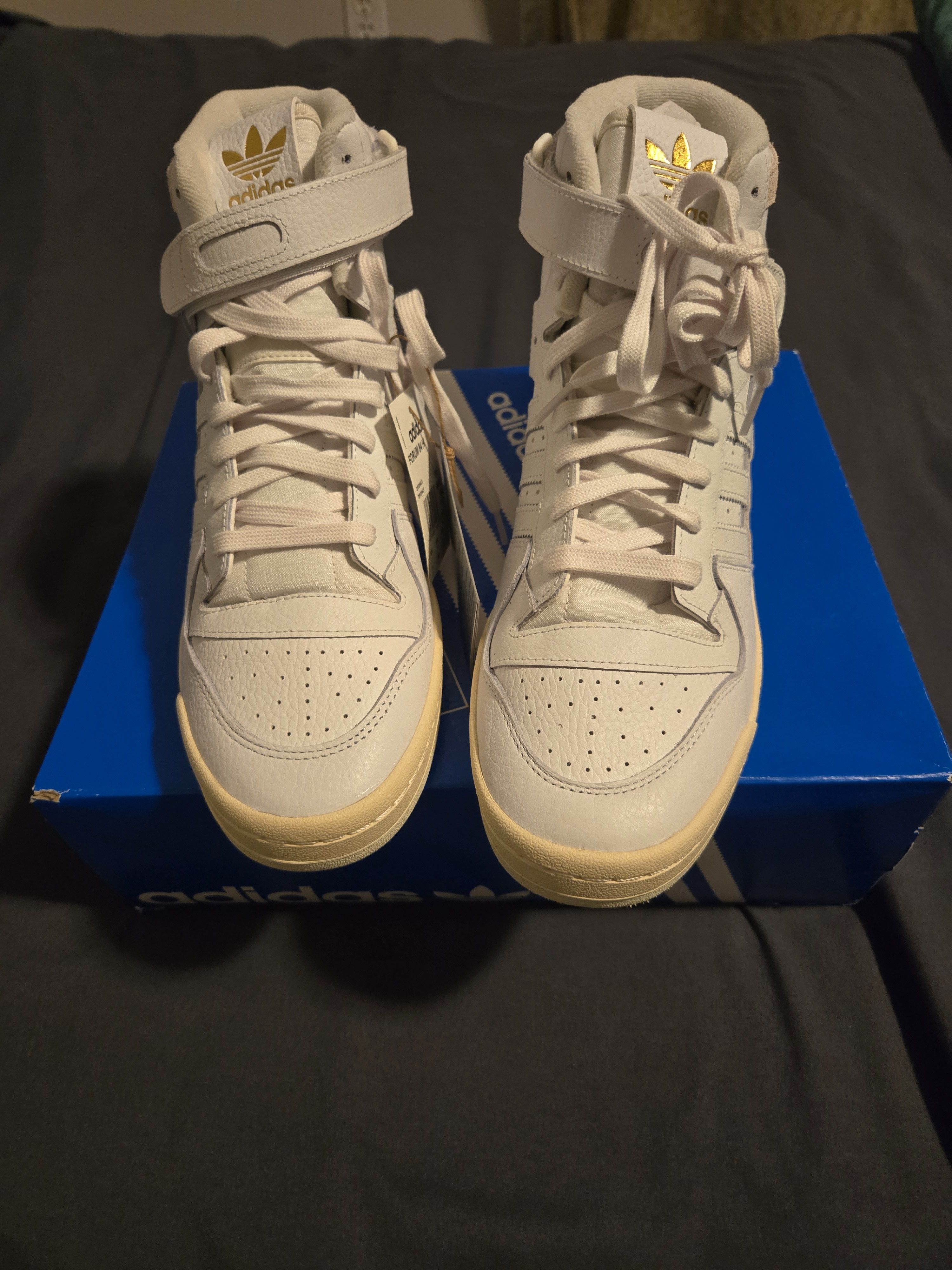 Adidas Forum 84 Hi White/Gold Size US 11 / EU 44 - 5 Thumbnail