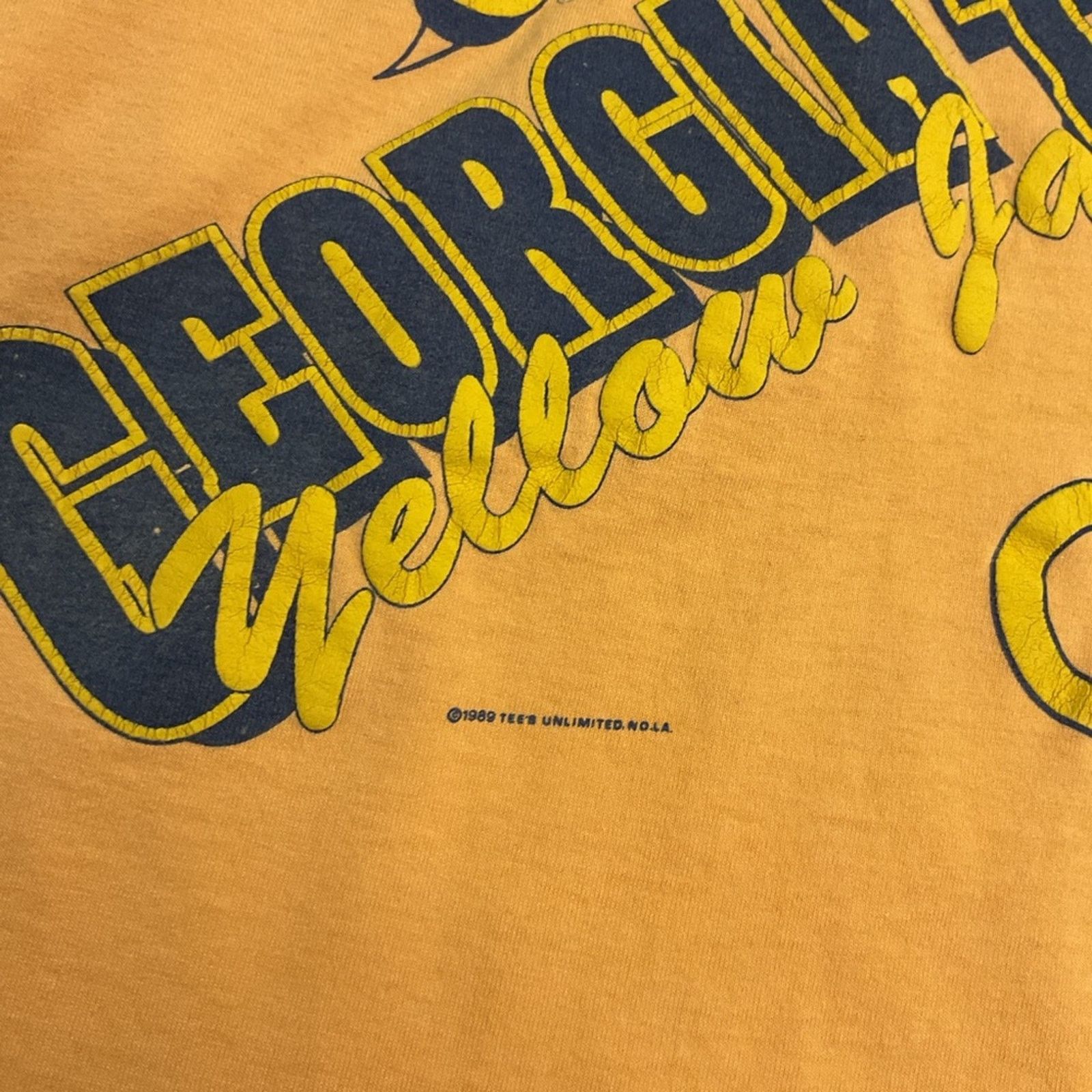 Vintage Vintage 80s Georgia Tech Yellow Jackets T-Shirt Size US L / EU 52-54 / 3 - 3 Thumbnail