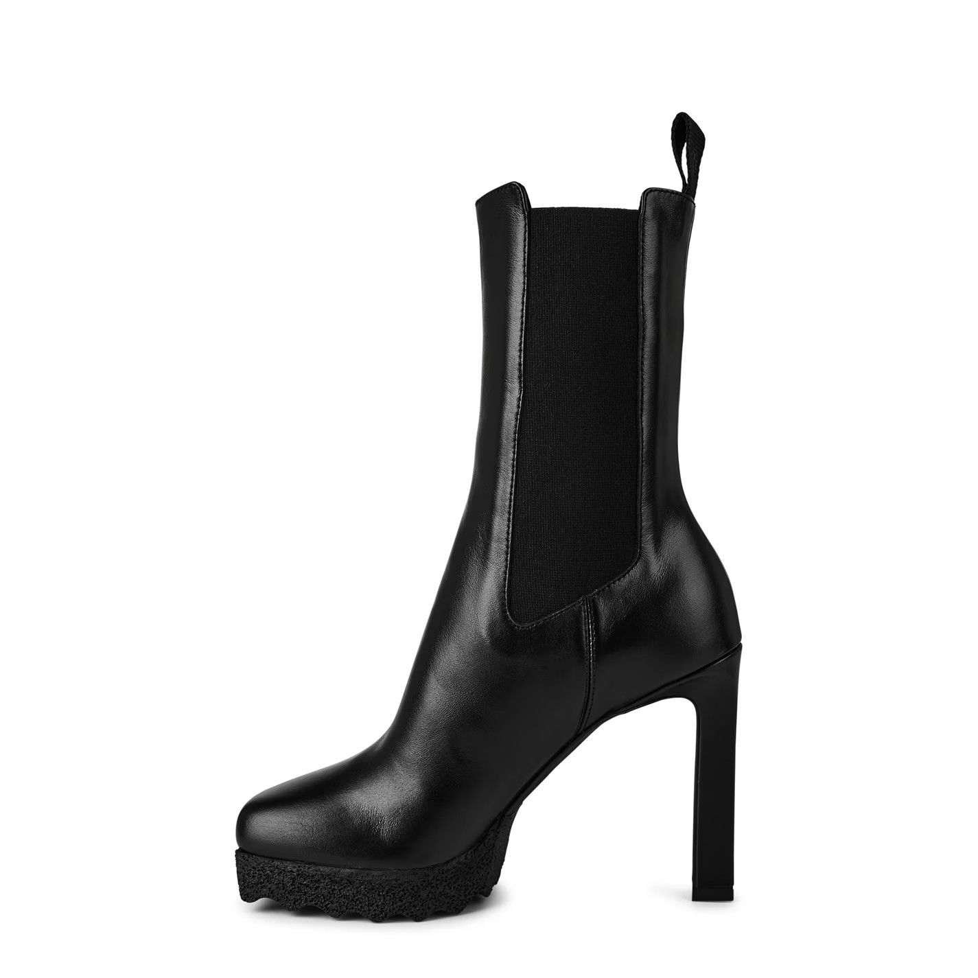 Off-White o1g2r1mq0125 Leather Heel Boots in Black Size US 9 / IT 39 - 2 Thumbnail
