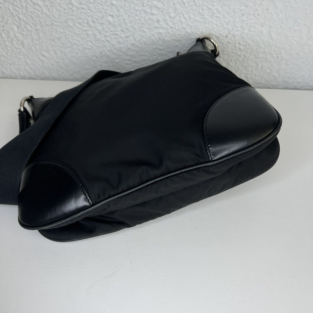 Prada Prada Shoulder Crossbody Satchel Messenger Bag ReNylon Black Size ONE SIZE - 6 Thumbnail
