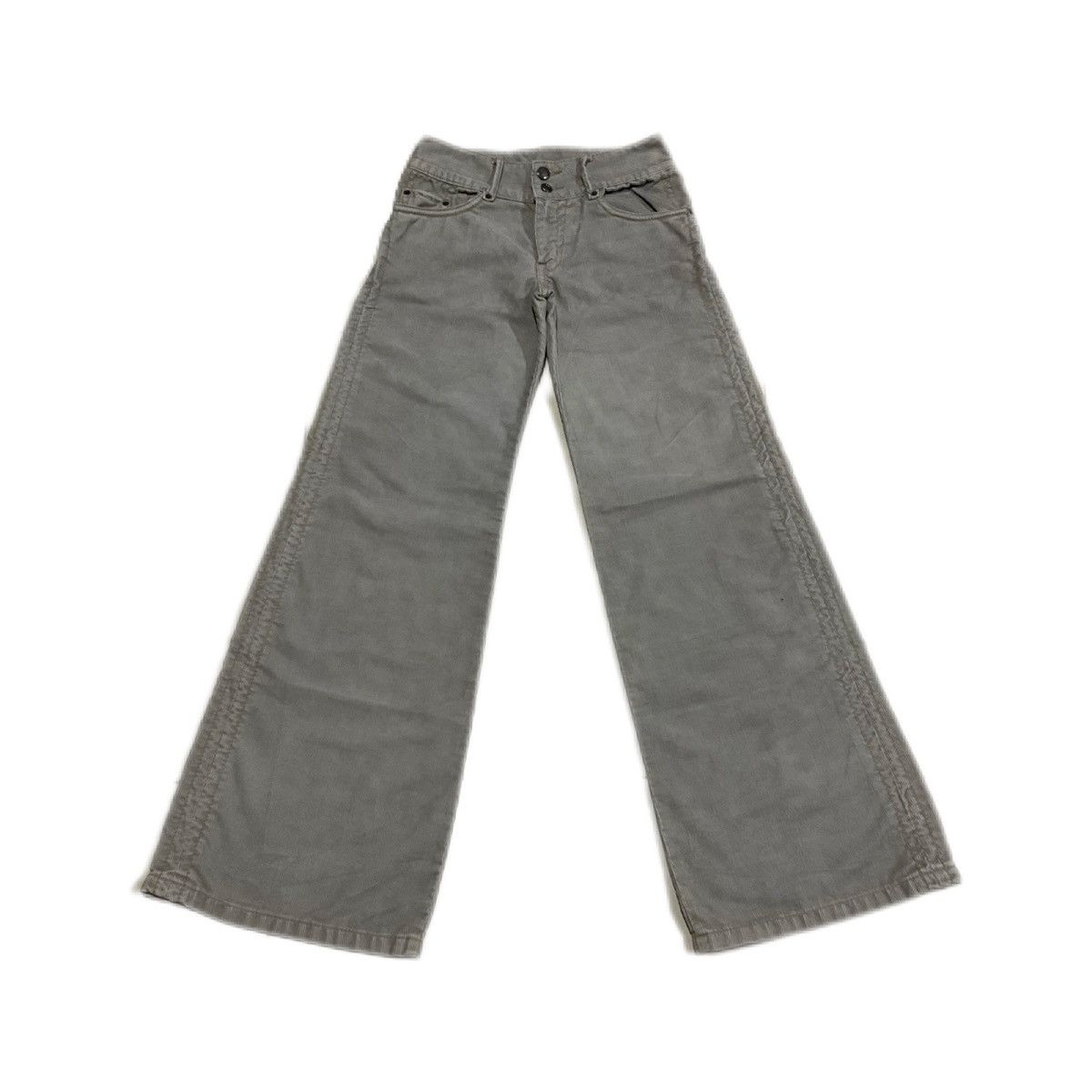 🔥Sick Y2K RNA Mud Wash Corduroy Flared Denim Baggy