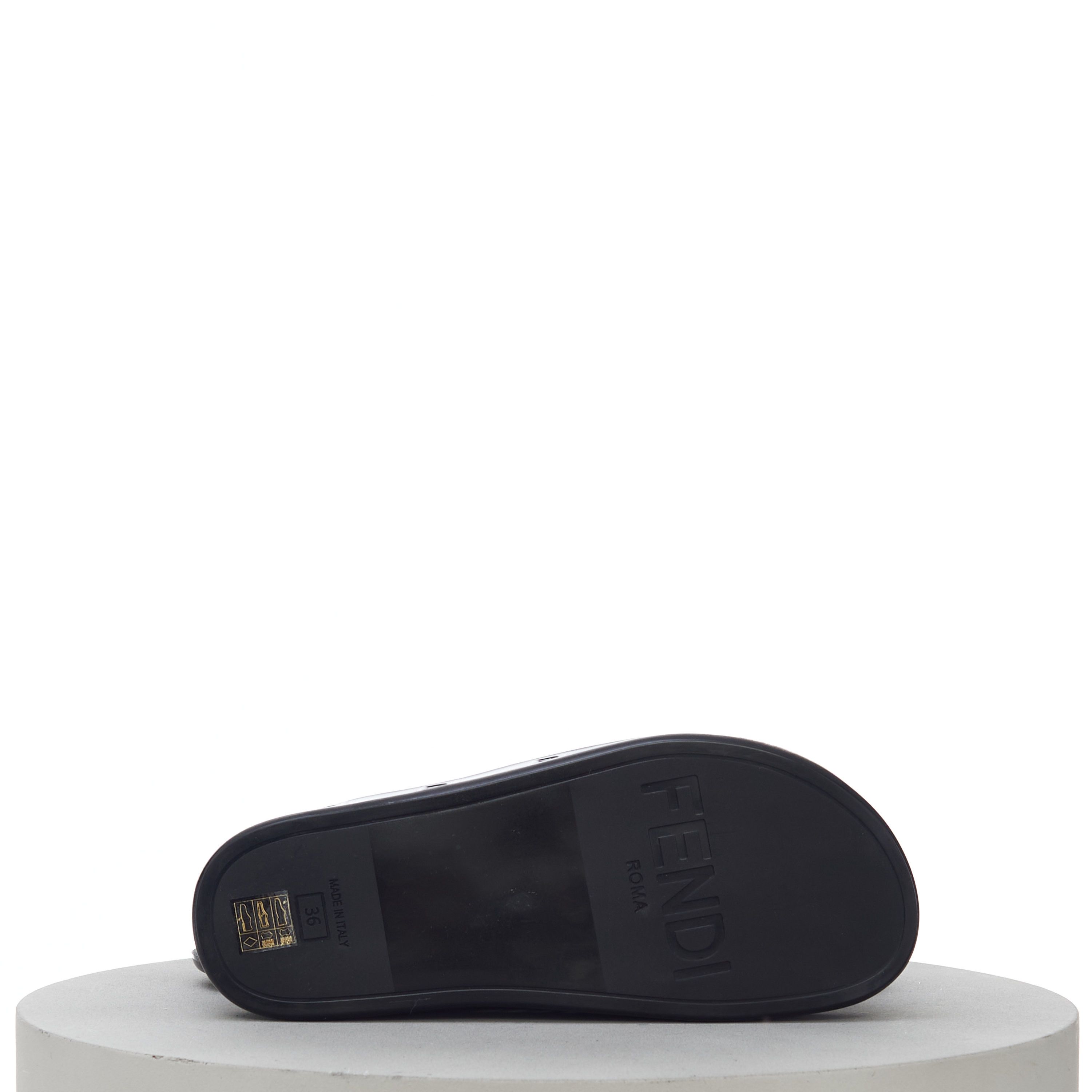 Fendi Reflections Sandals In Black Patent Leather Size US 6 / IT 36 - 10 Thumbnail