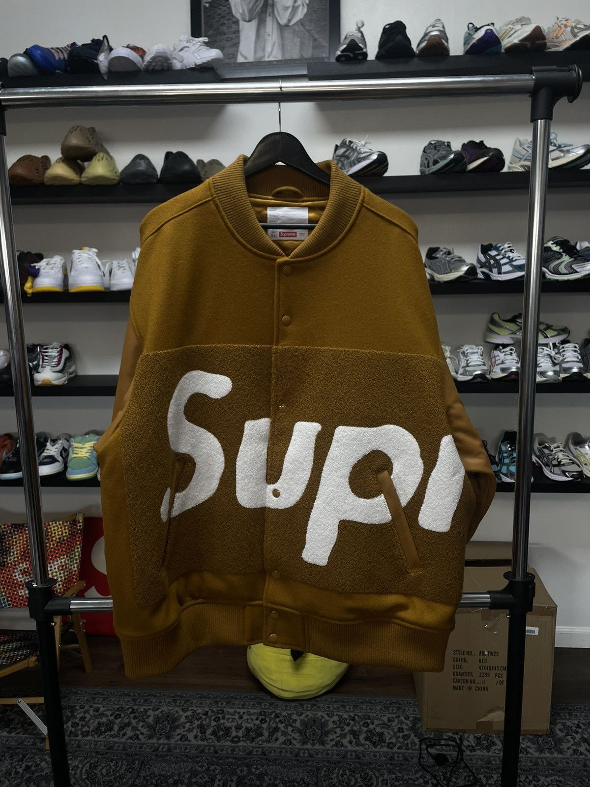 Supreme Big Logo Chenille Varsity Jacket Supreme Big Logo Chenille