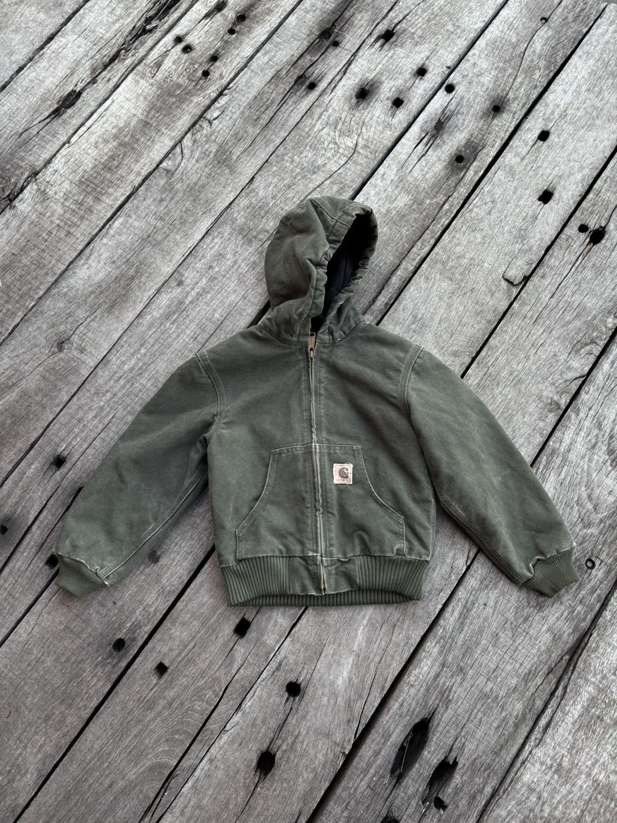 Carhartt Carhartt Green Hooded Jacket Size US XXS / EU 40 - 1 Thumbnail