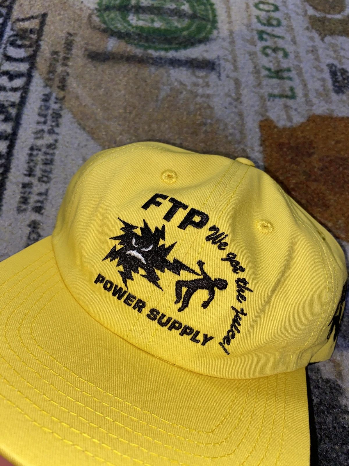 Fuck The Population Fuck The Population Power Supply 6 Panel Hat Yellow Size ONE SIZE - 2 Thumbnail