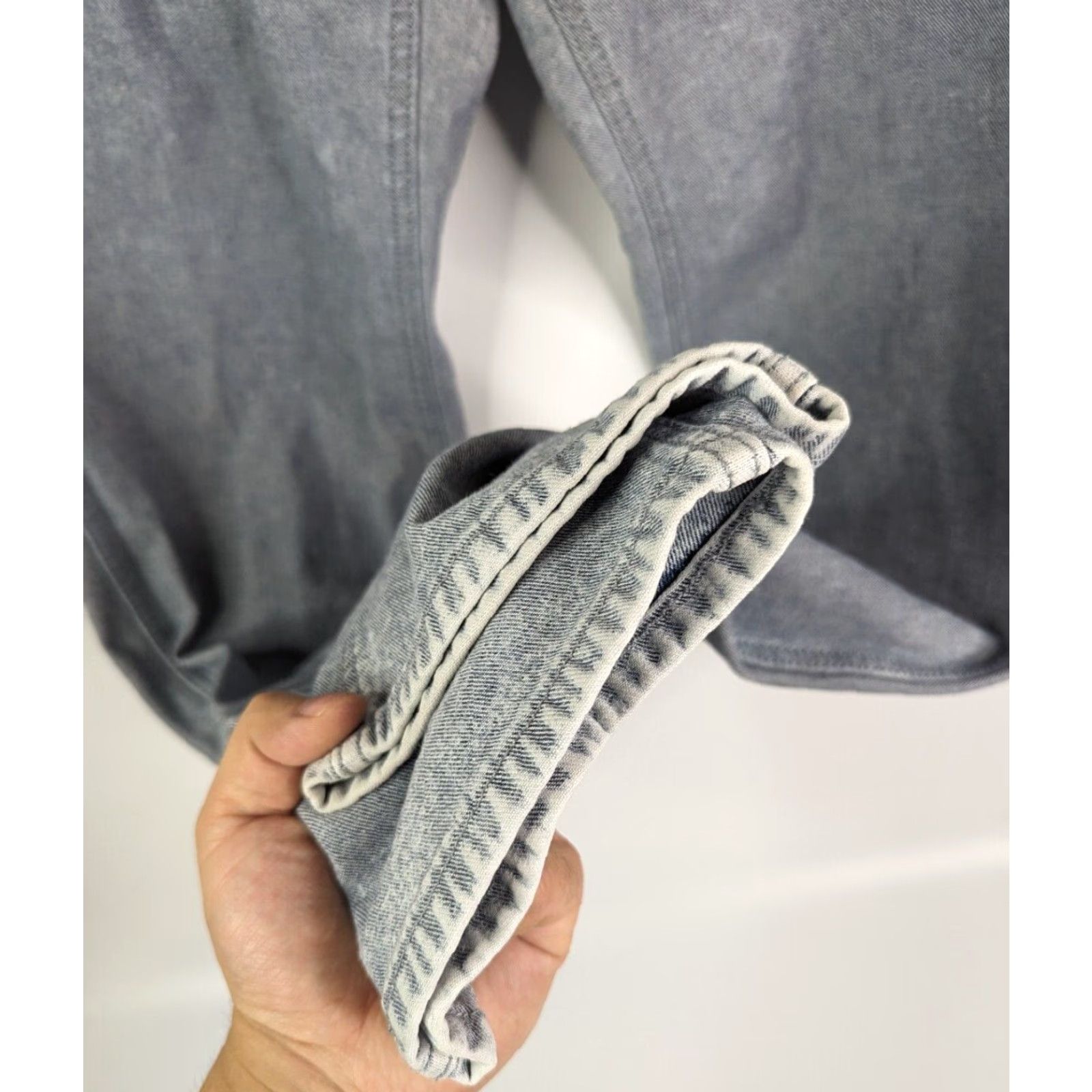 Levi's Levi's 541 Line 8 Men's 34x32 Athletic Fit Gray Patterned Light Wash Denim Jeans Size US 34 / EU 50 - 3 Thumbnail