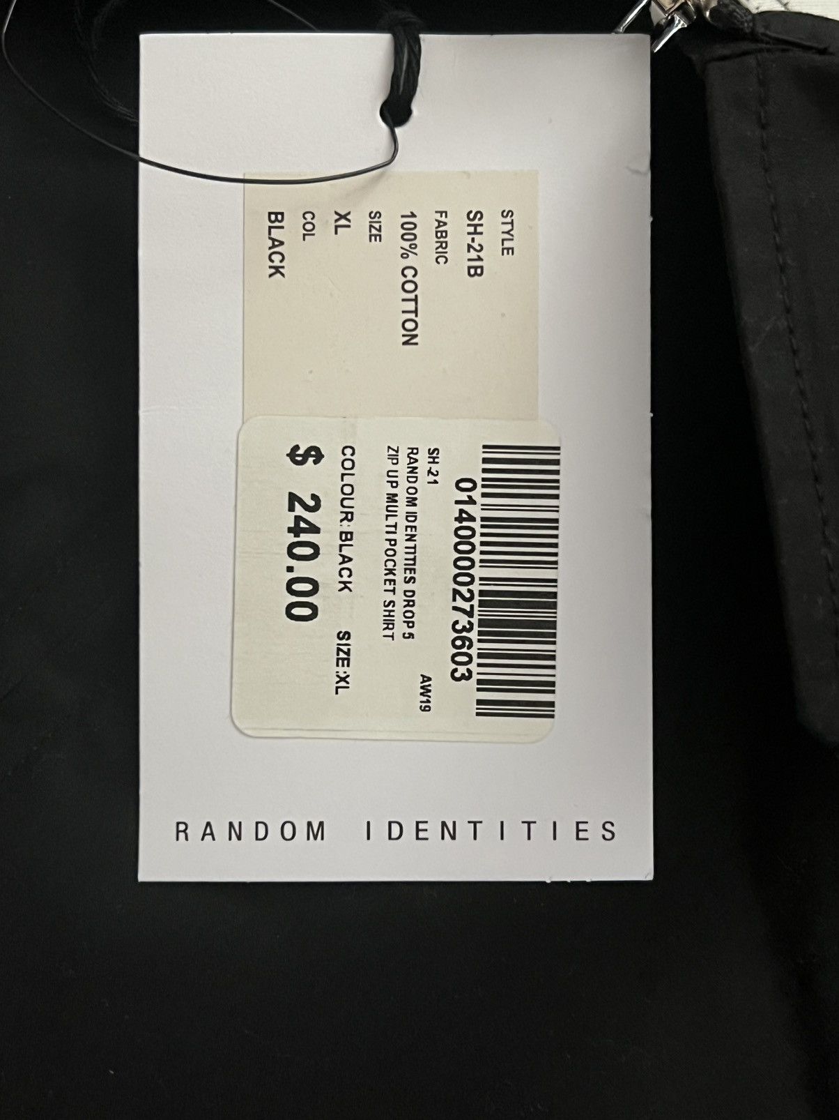 Random Identities Random Identities drop5 zip up Multi pocket Shirt Black XL Size XL / US 12-14 / IT 48-50 - 6 Thumbnail