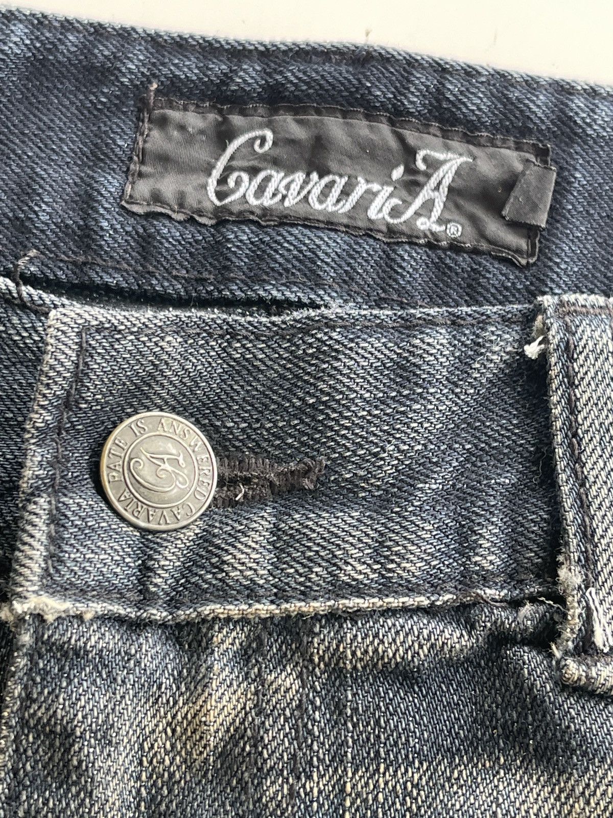Japanese Brand CavariA Distressed Flare Denim Size US 30 / EU 46 - 13 Thumbnail