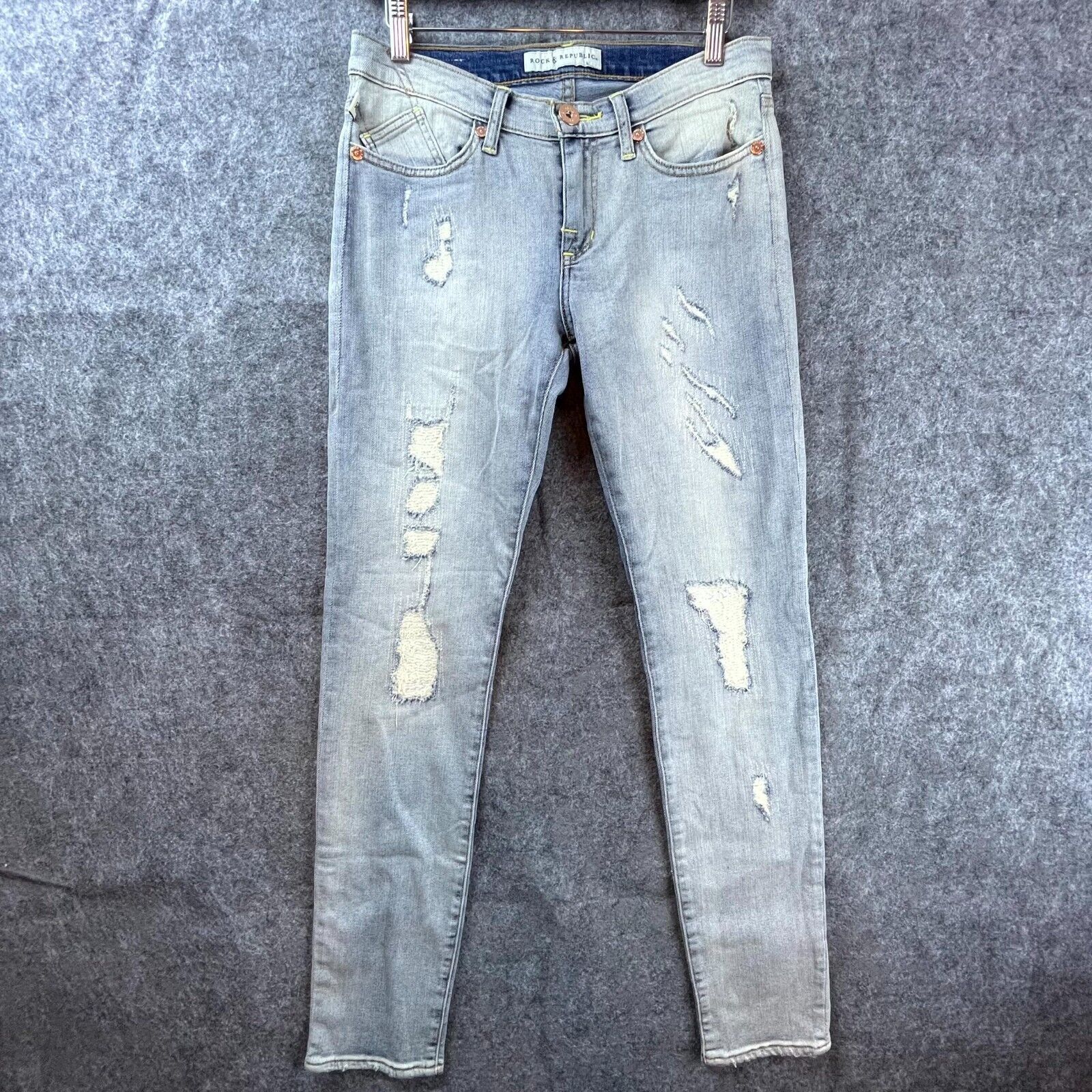 Rock & Republic Rock & Republic Jeans Womens 8 Berlin Distressed Skinny Size 30" / US 8 / IT 44 - 1 Thumbnail