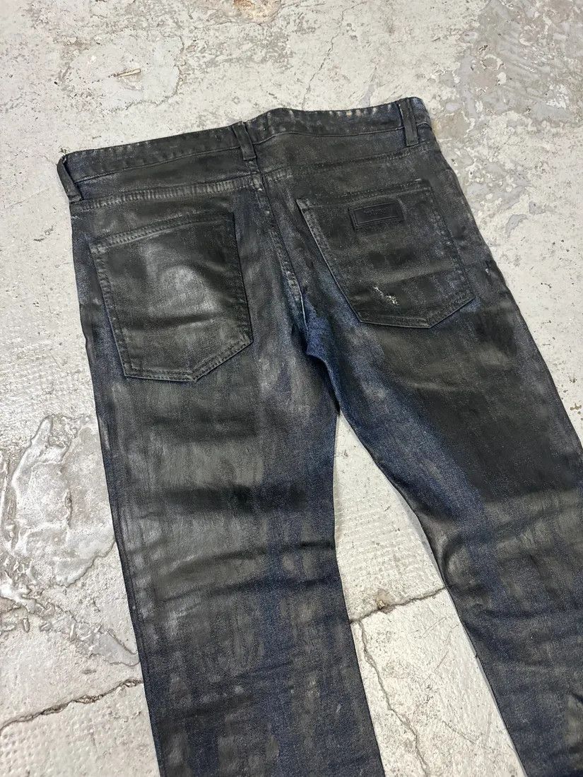 Just Cavalli SS2017 Cavalli Black Waxed Brut Denim Skinny Jeans Size US 31 - 6 Thumbnail