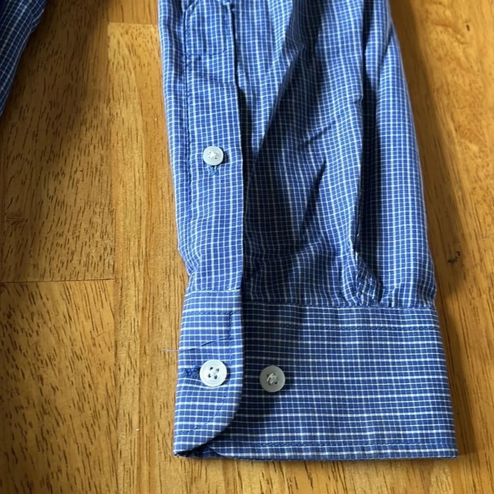 Pierre Cardin Pierre Cardin blue and white plaid Shirt, size 16 Size US M / EU 48-50 / 2 - 5 Thumbnail