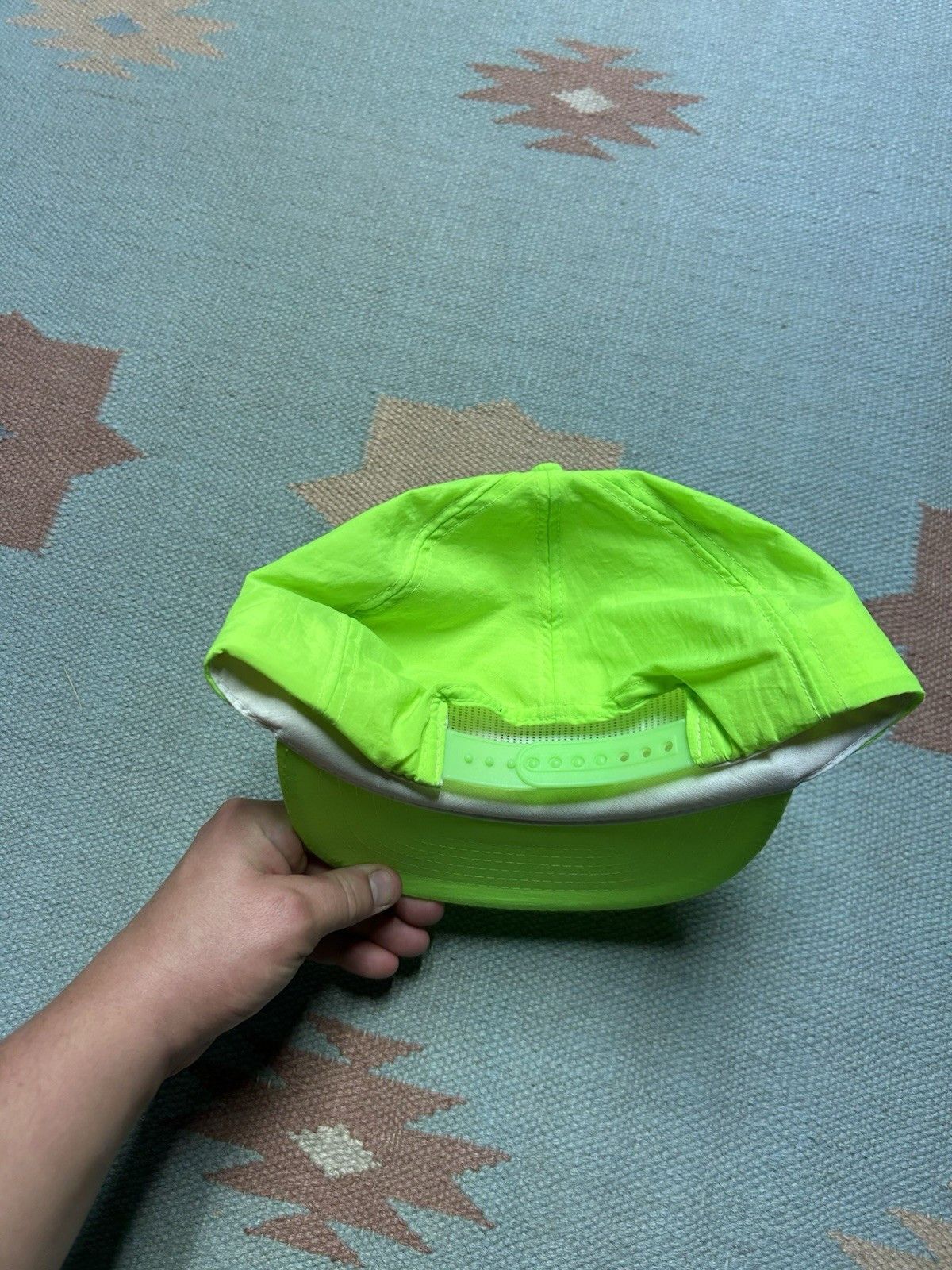 Vintage Vtg hat Newport cigarettes neon yellow green hi vis promo Size ONE SIZE - 4 Thumbnail