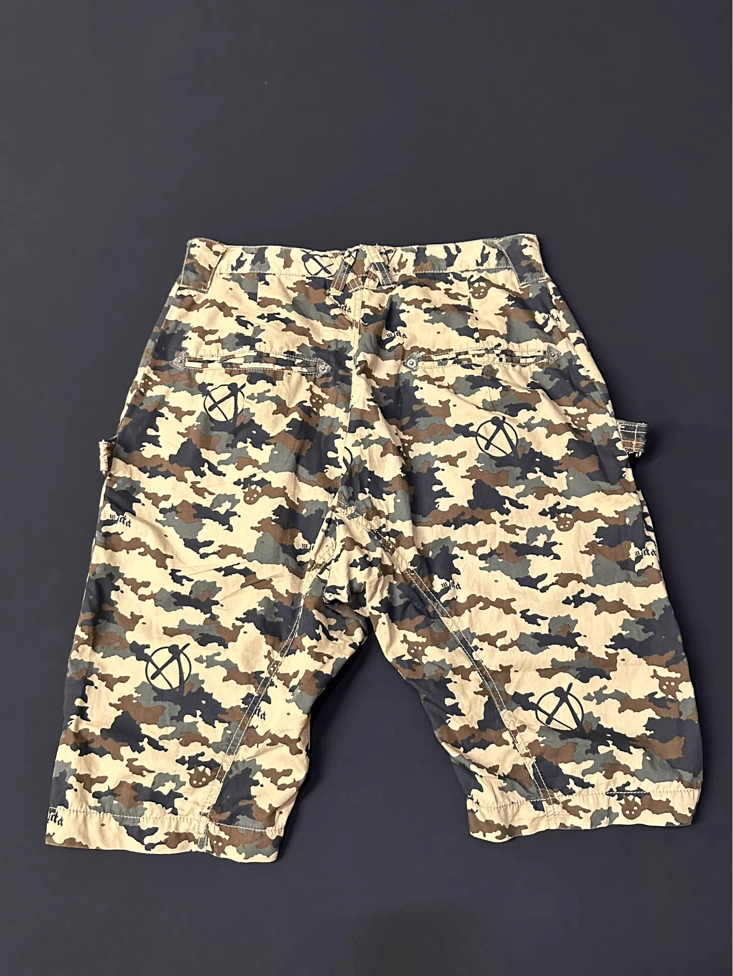 PPFM Vintage 90s PPFM Camo Cargo Mid-Length Japan Rare Size US 32 / EU 48 - 7 Thumbnail