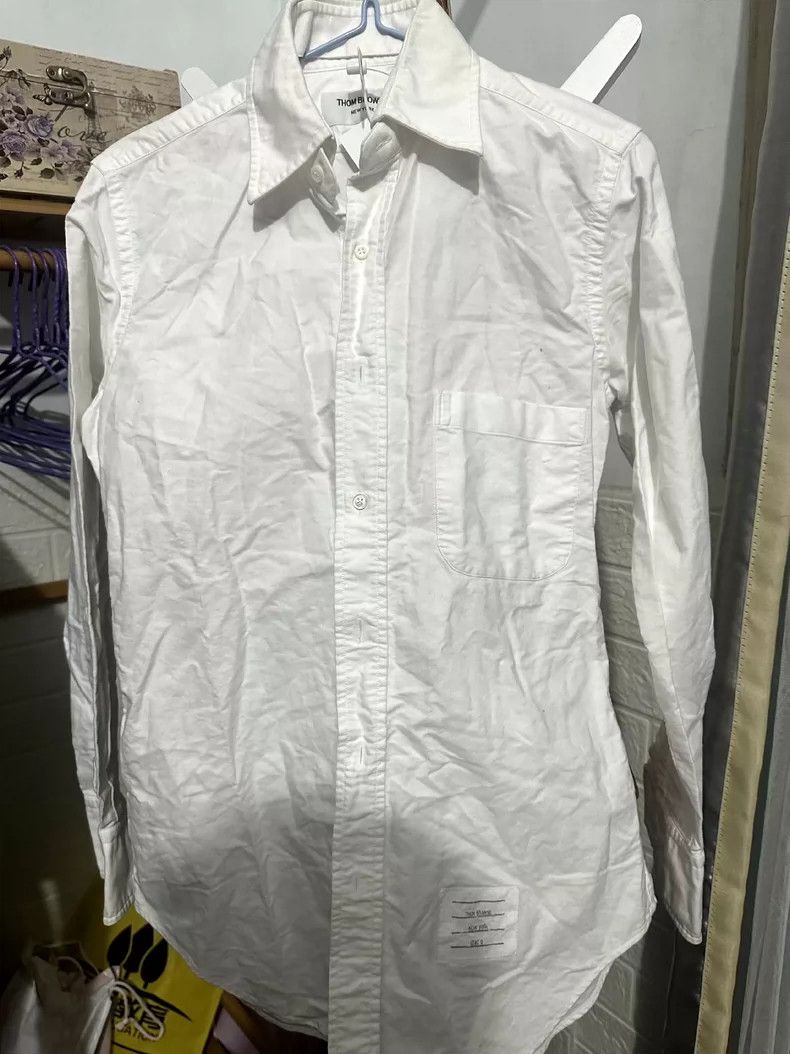 Thom Browne Thom Browne White long-sleeved shirt Size US XS / EU 42 / 0 - 1 Thumbnail