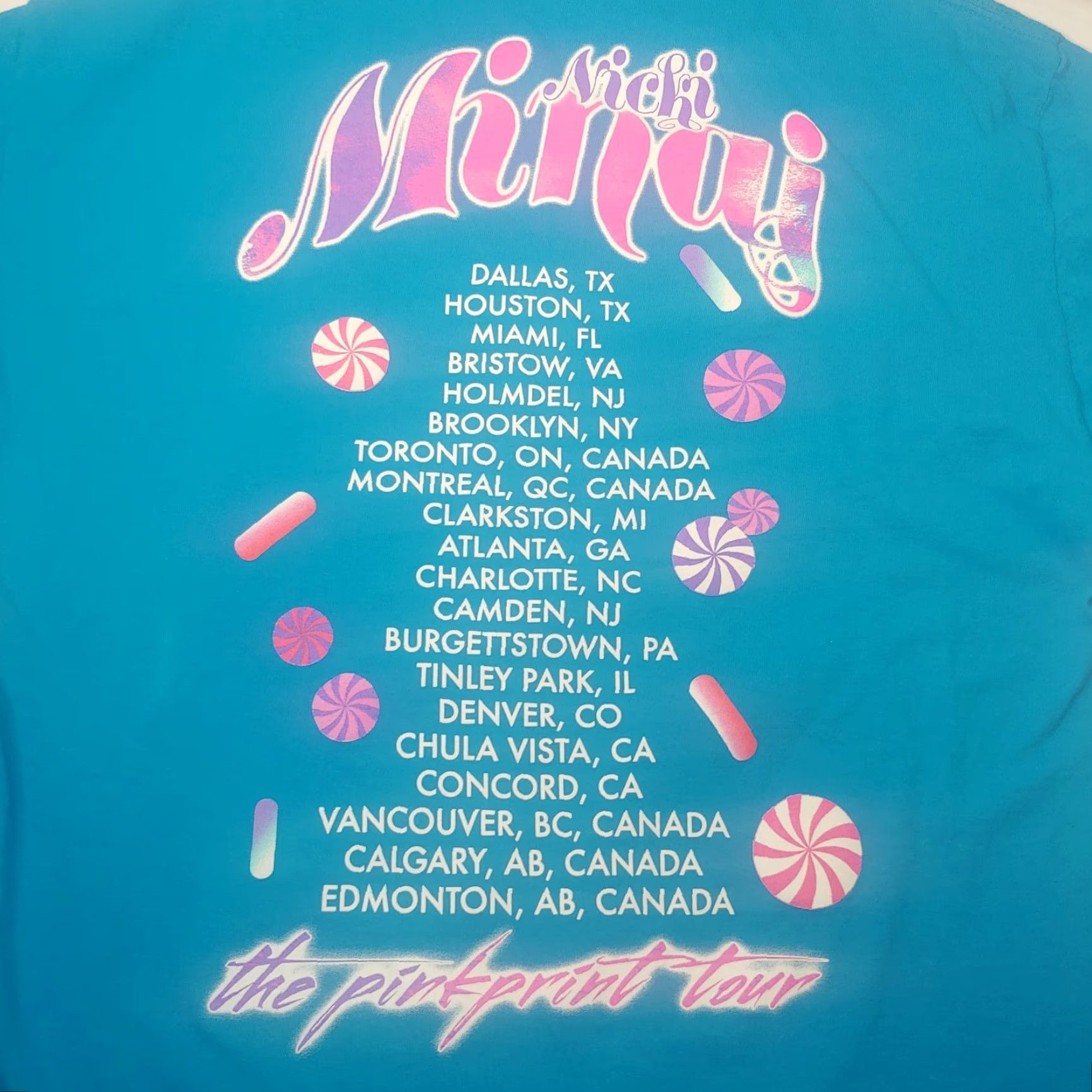 Gildan Nikki Minaj Pink Print Tour Shirt XL Blue Gildan Heavy Cotton T-Shirt Men Music Rap Size US XL / EU 56 / 4 - 4 Thumbnail