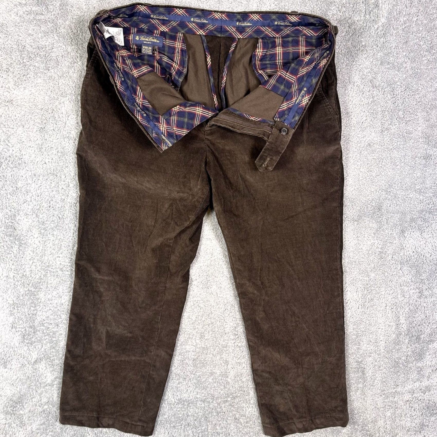Brooks Brothers Brooks Brothers Milano Pants Mens 36x26 Brown Corduroy Preppy Hemmed Trouser Size US 36 / EU 52 - 2 Thumbnail