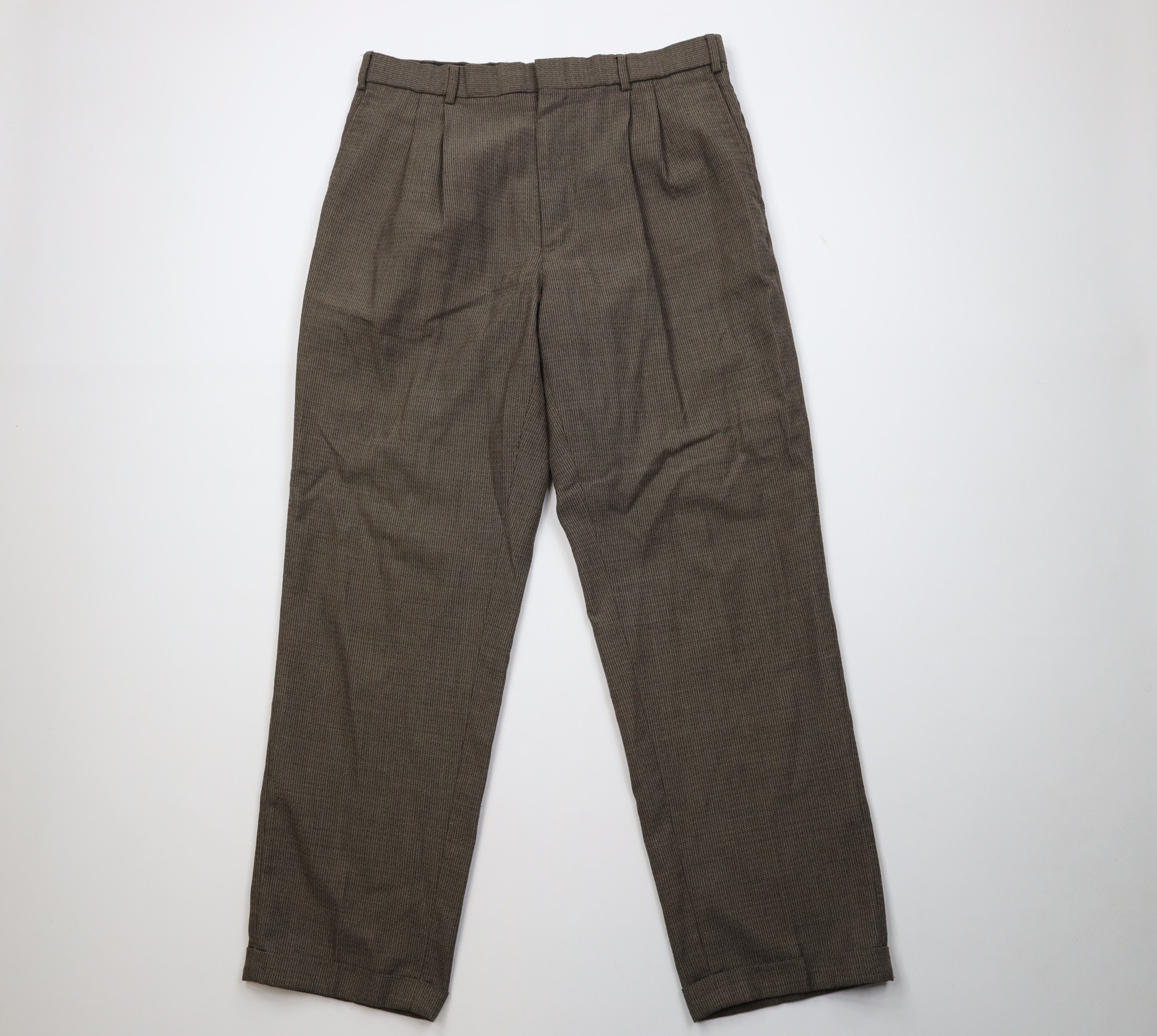 Vintage Vintage 90s Streetwear Ribbed Knit Wide Leg Chino Pants Size US 34 / EU 50 - 1 Thumbnail