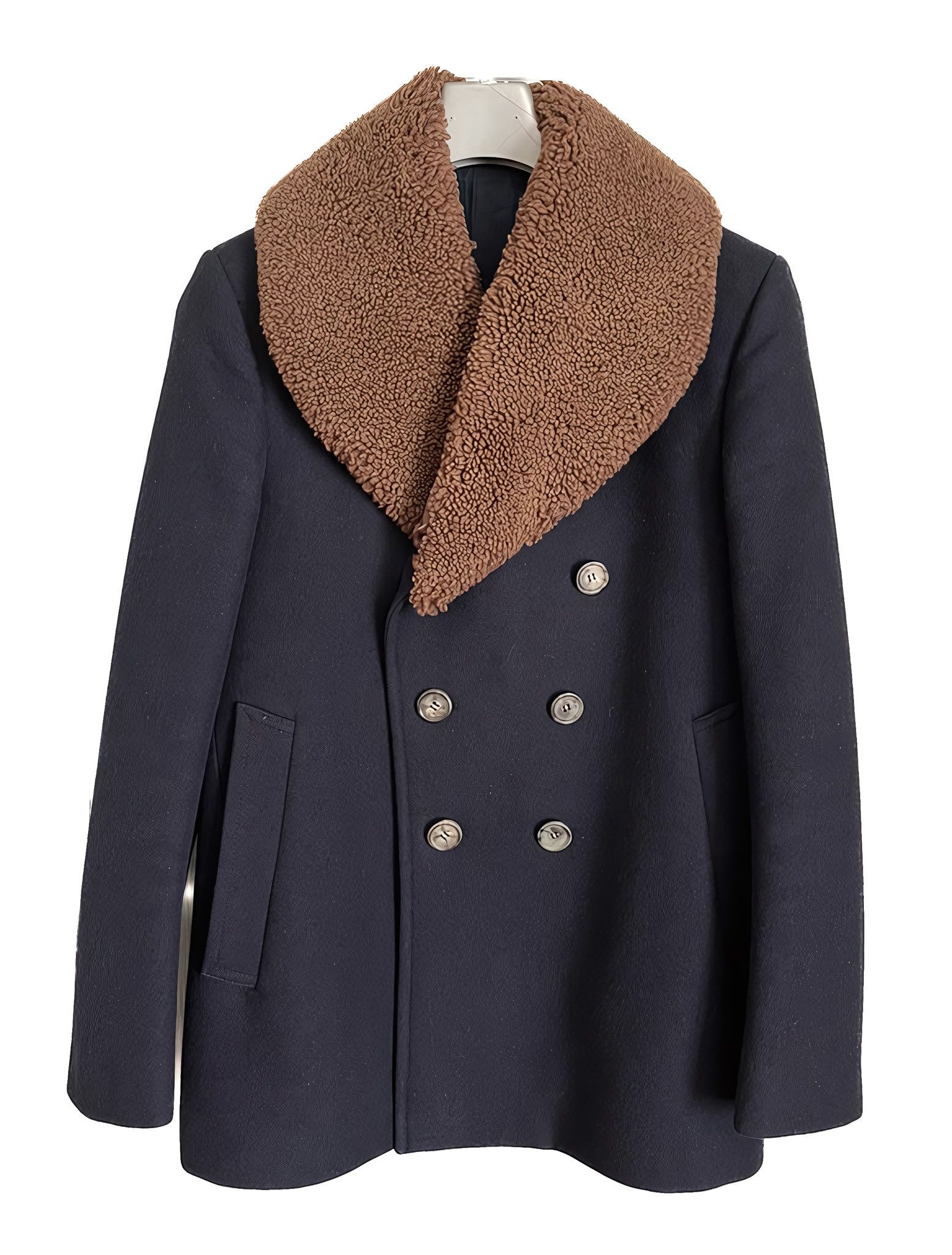 Alexander McQueen SHEEP FUR SHEARLING PEACOAT Size US M / EU 48-50 / 2 - 1 Thumbnail