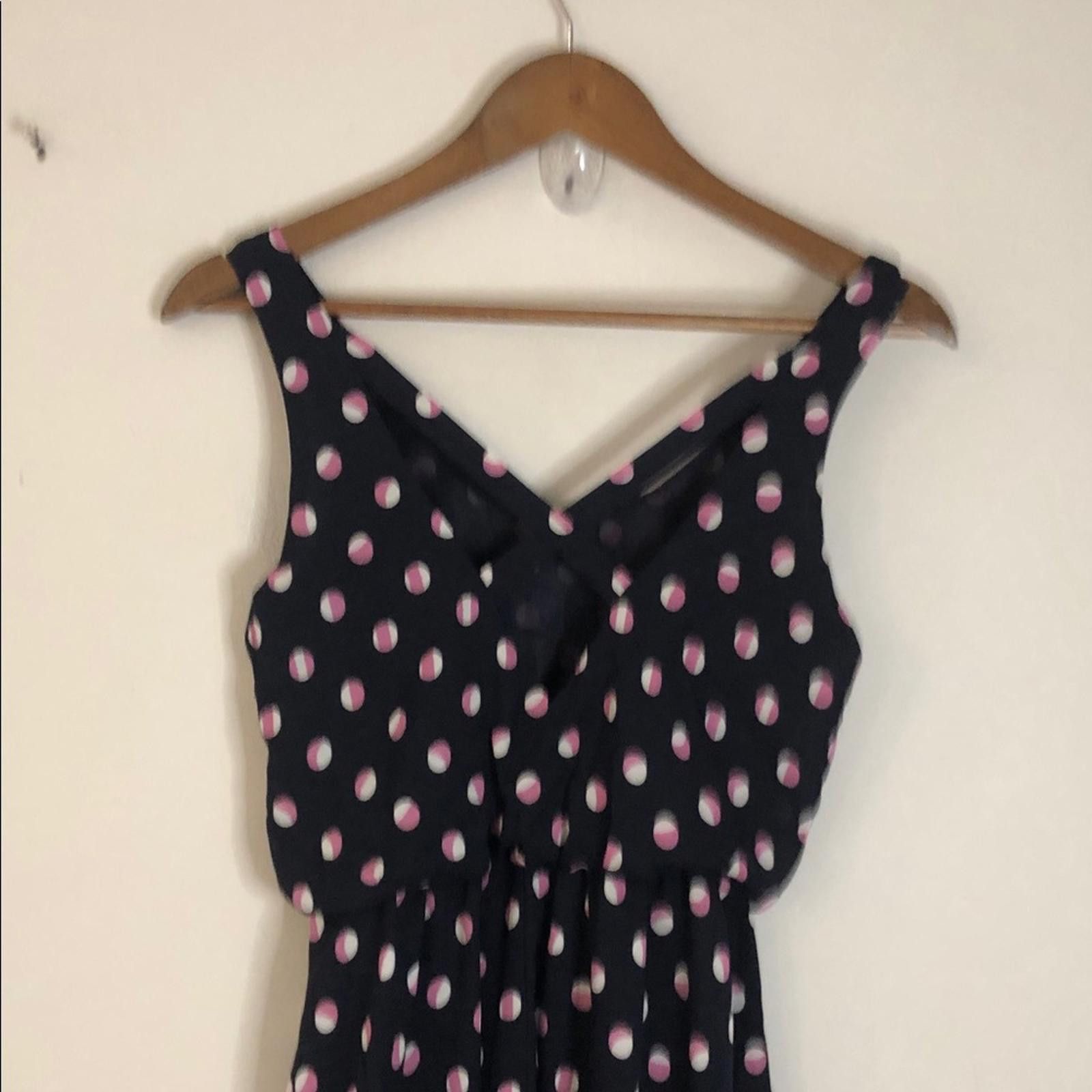 Luchiano Visconti Lush Black sleeveless mini dress Pink White Polka Dots SZ XS Size XS / US 0-2 / IT 36-38 - 11 Thumbnail