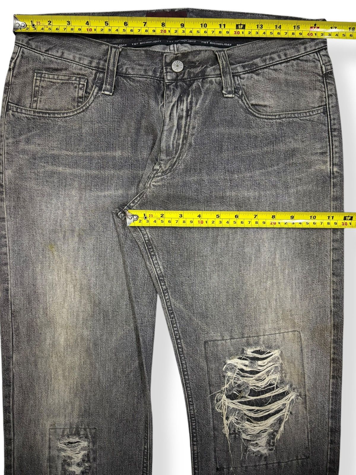 Japanese Brand Japanese Brand TMT Big Holiday Patchwork Distressed Jeans Size US 33 - 14 Thumbnail