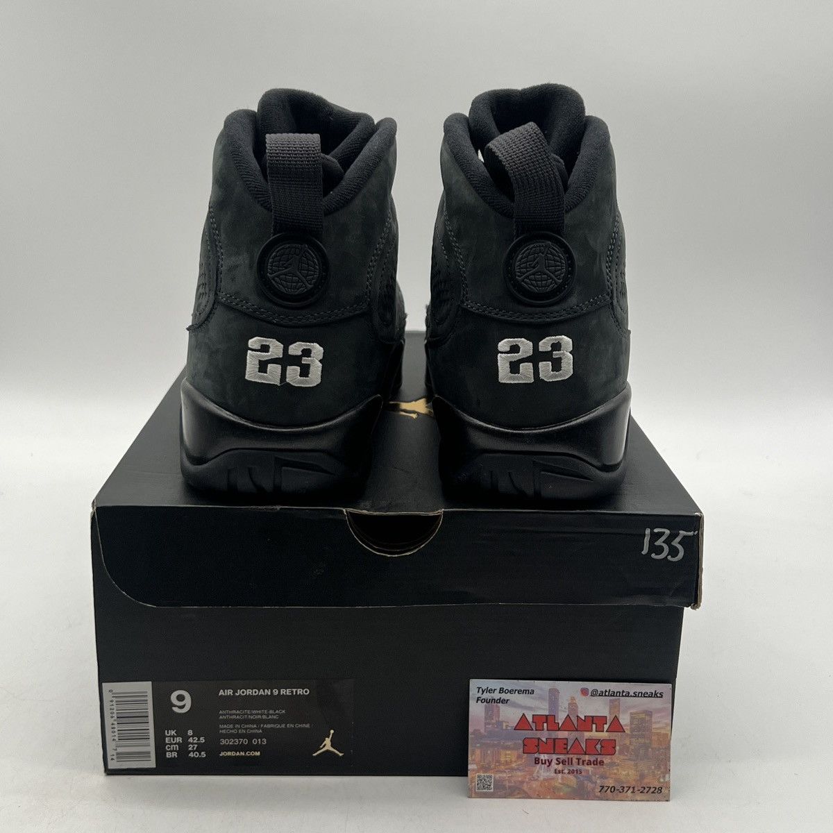 Jordan Brand Ari Jordan 9 anthracite Size US 9 / EU 42 - 3 Thumbnail