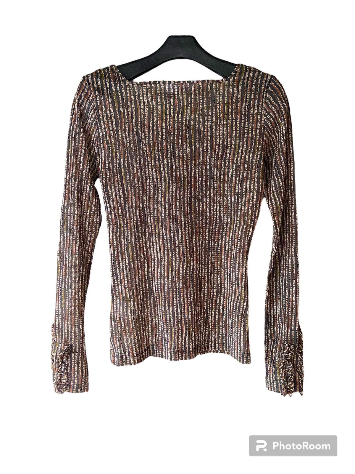 Hanae Mori HANAE MORI MESH TOP LONG SLEEVE Size US S / EU 44-46 / 1 - 11 Thumbnail