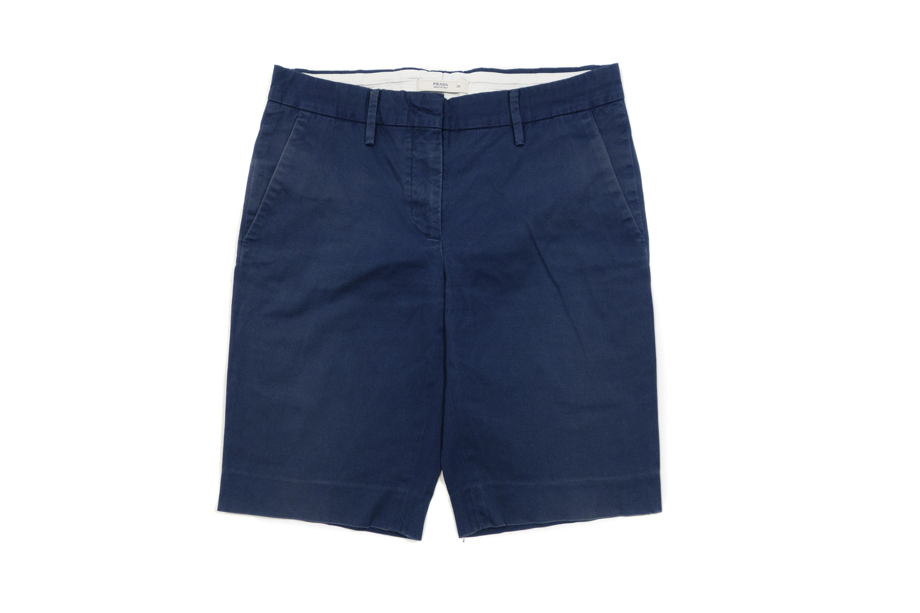 Prada 2008 Classic Chino Cotton Blend Shorts Size 26" / US 2 / IT 38 - 1 Thumbnail