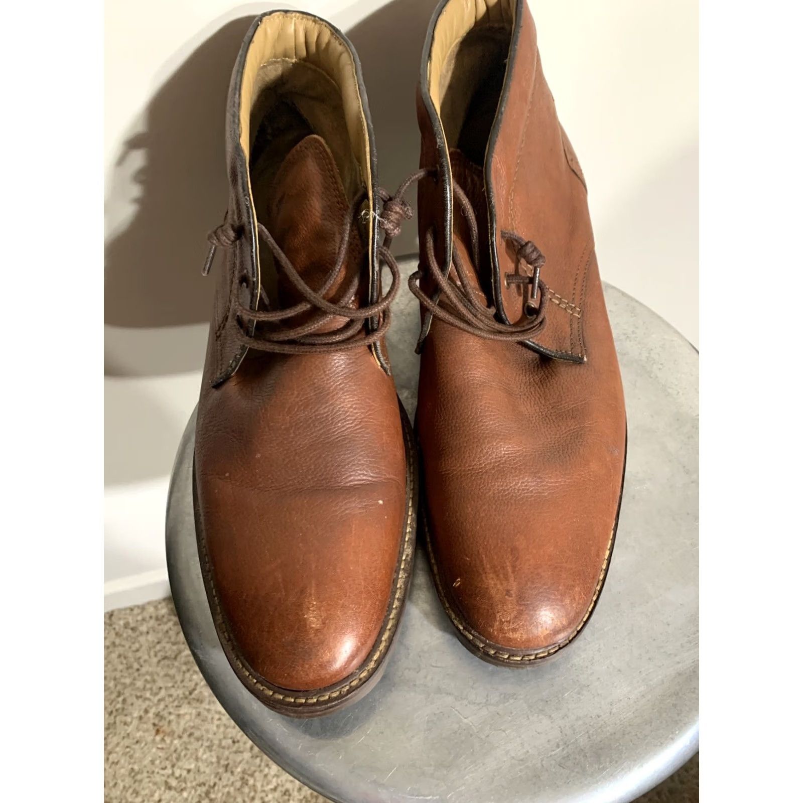 Florsheim Mens Brown Leather Lace Up‎ Chukka Boots Size 13D Amazon.com | Florsheim Lodge Plain Toe 3-Eye Chukka Boot  main image 2