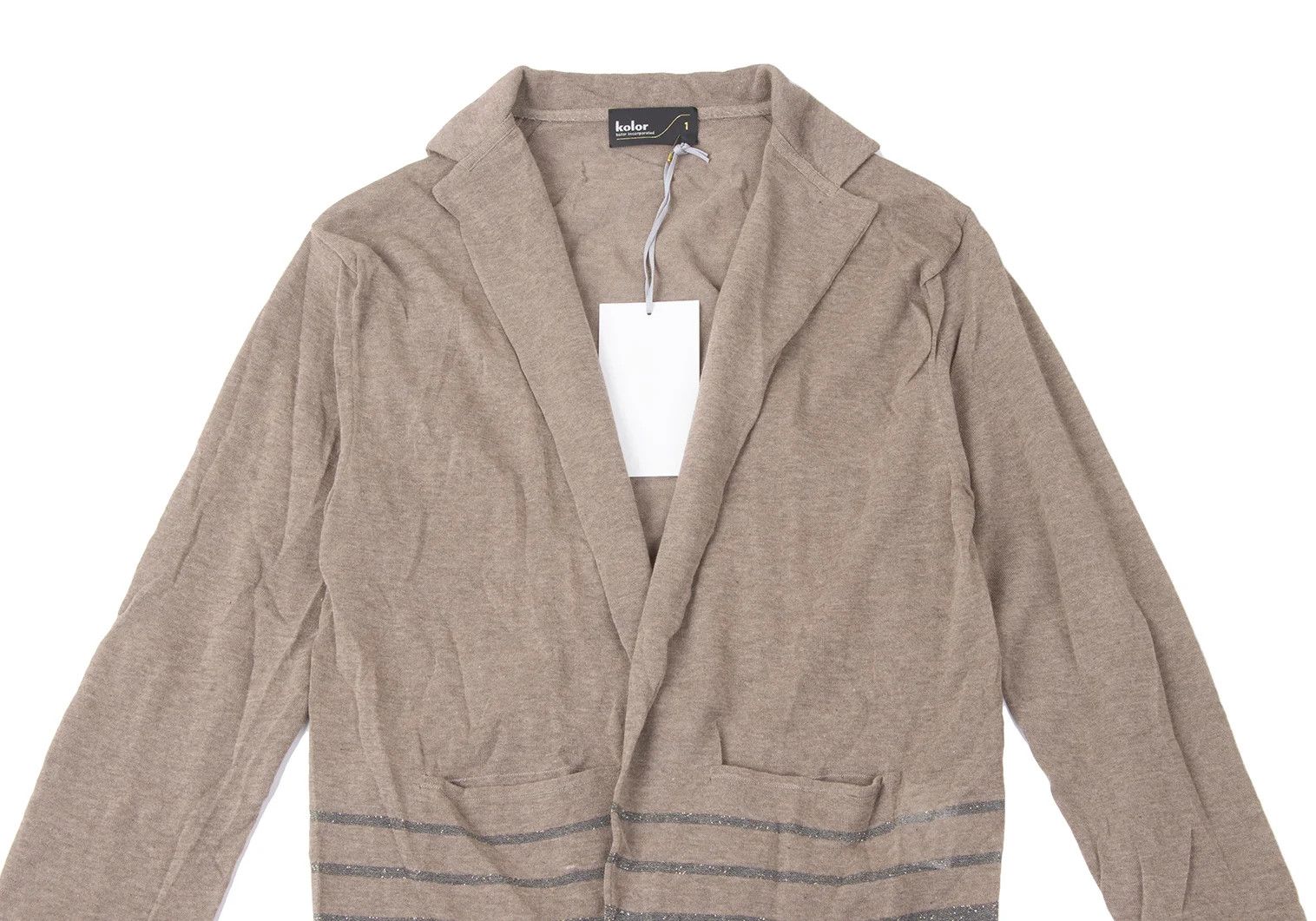 Kolor Glitter Striped Buttonless Knit Cardigan in Mocha Size US S / EU 44-46 / 1 - 2 Thumbnail