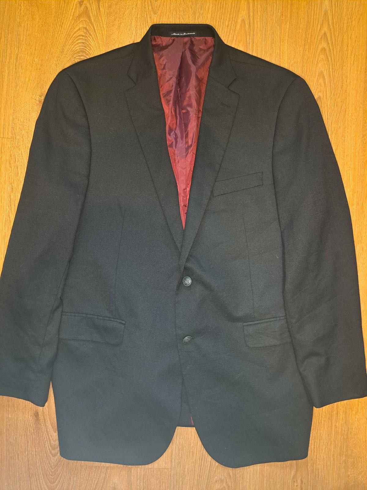 Hart Schaffner Marx Hart Schaffner Marx Blazer Mens 48L Black Silver Buttons Size 48L - 1 Thumbnail