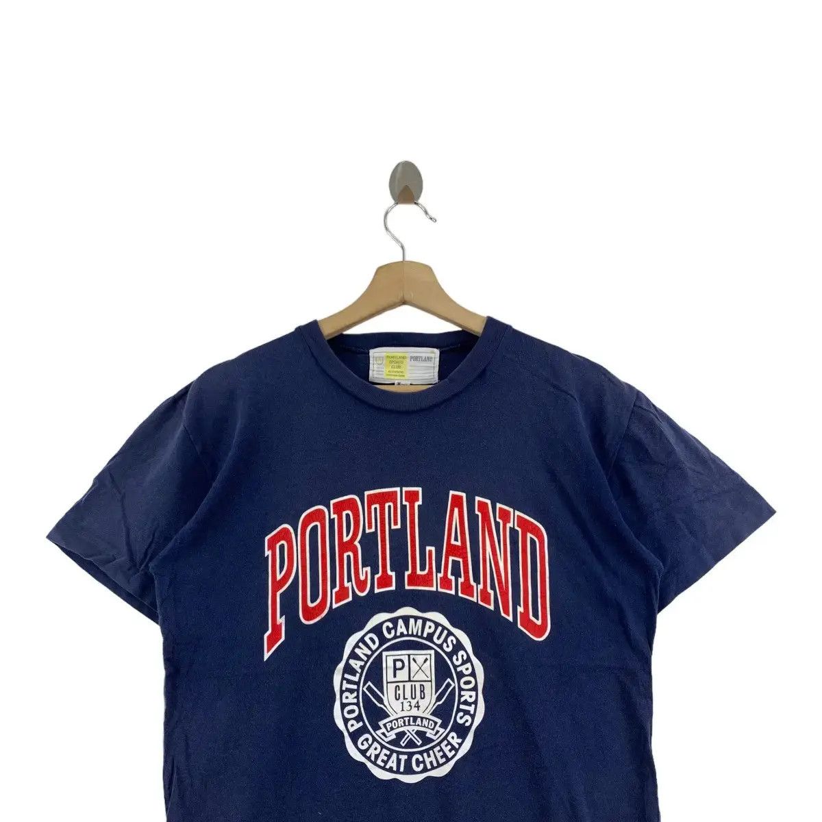 Vintage Vintage PORTLAND CAMPUS SPORTS Cheer Tee Shirt Top Size M / US 6-8 / IT 42-44 - 2 Thumbnail