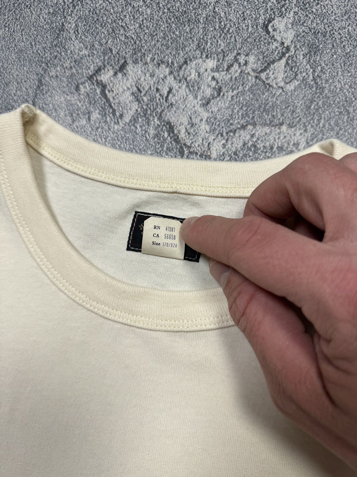 RRL Ralph Lauren RRL Double RL Beige Pocket Tee Size US S / EU 44-46 / 1 - 11 Thumbnail