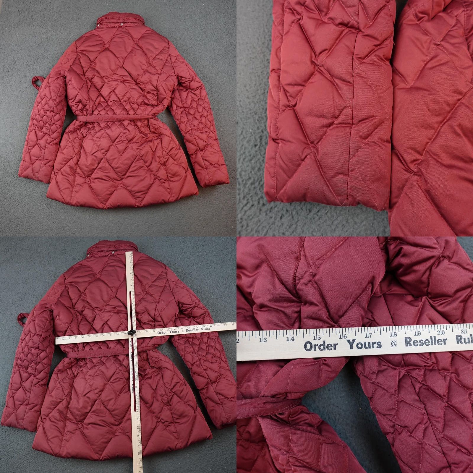 Eddie Bauer Eddie Bauer Coat Womens Large Red Quilted Down Puffer Belted Long Jacket Size L / US 10 / IT 46 - 8 Thumbnail