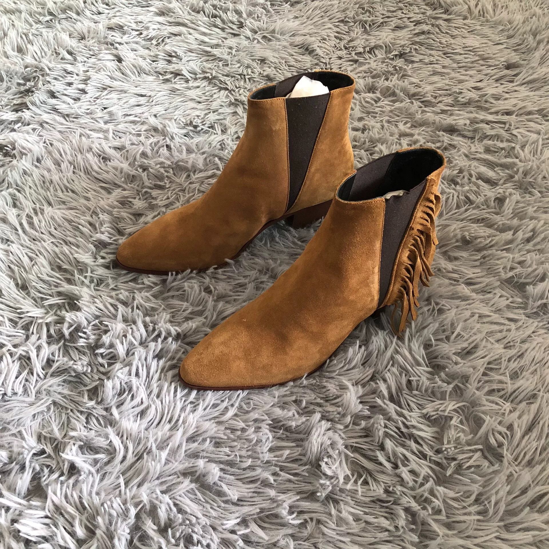 Saint Laurent Paris Saint Laurent Suede Tassel Chelsea Boots Size US 6 / IT 36 - 1 Thumbnail