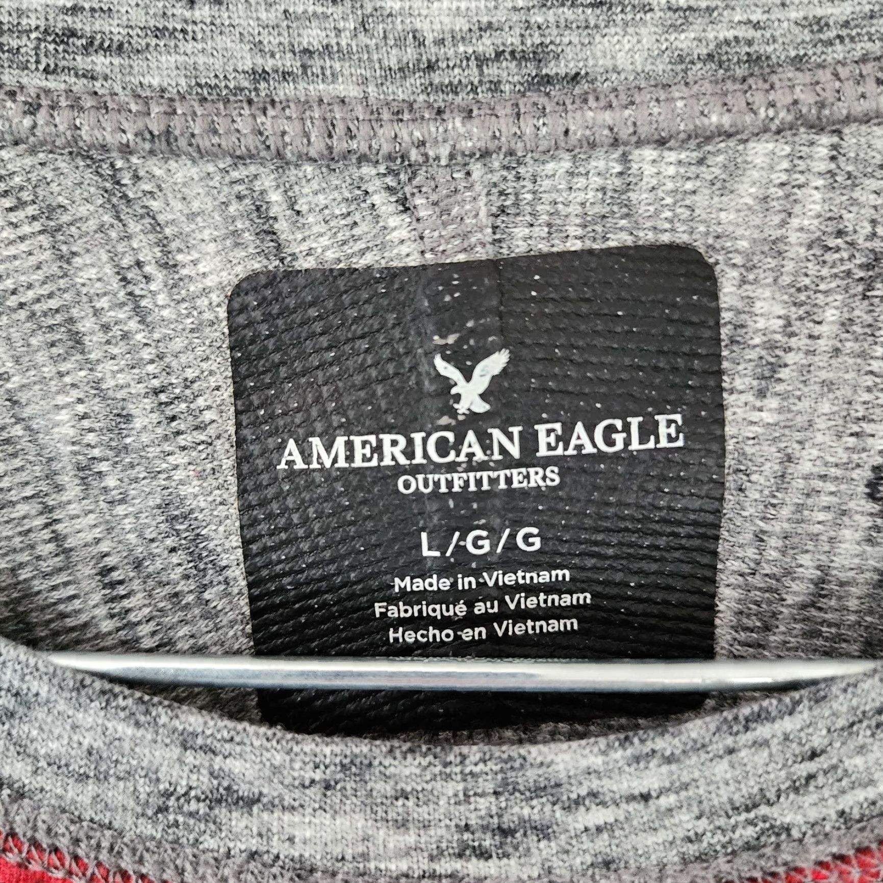American Eagle Outfitters VINTAGE? No. American Eagle Shirt Mens Long Sleeve Tee Size L Red Gray Heathered Size US L / EU 52-54 / 3 - 4 Thumbnail