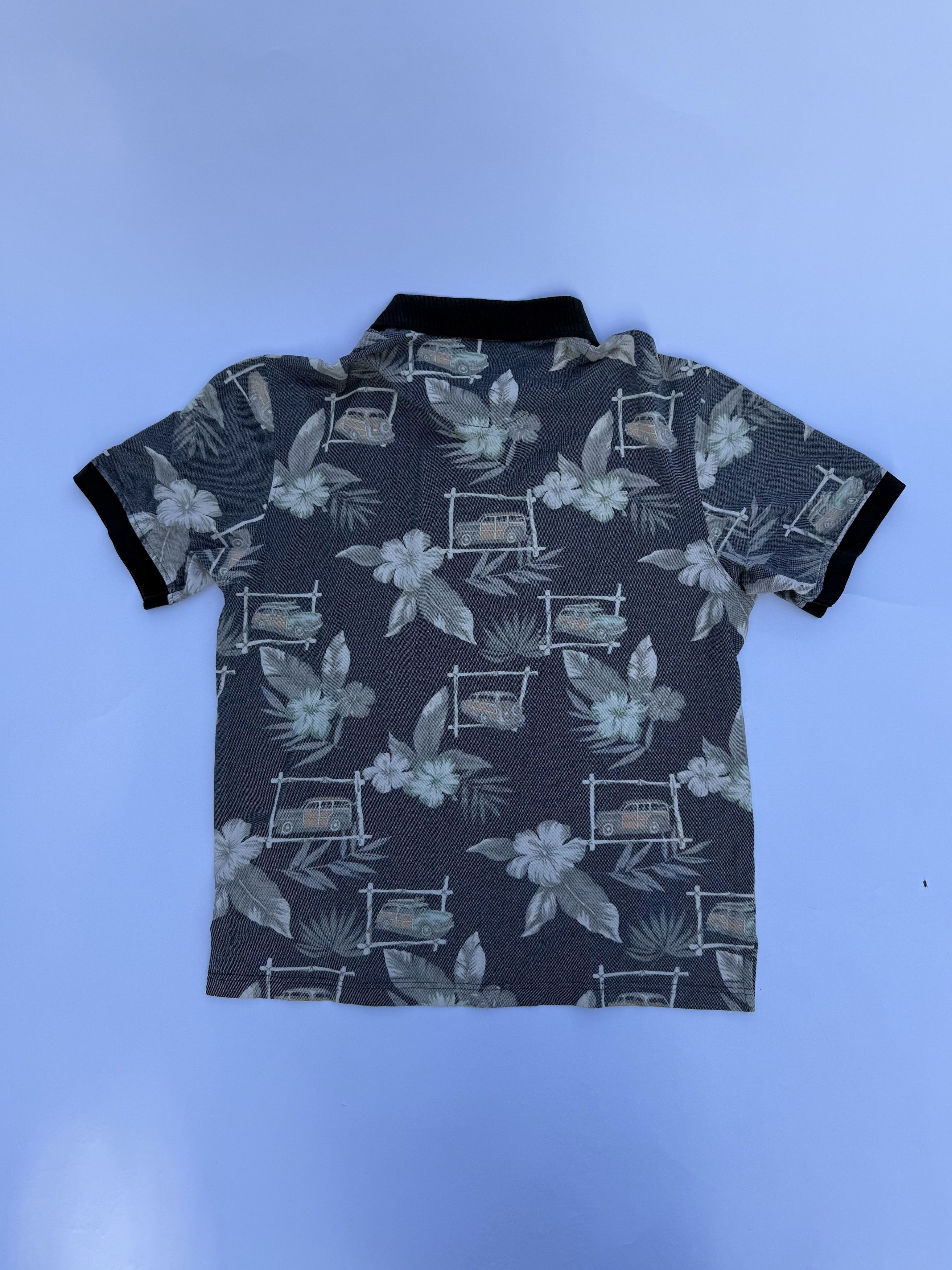 Vintage Vintage Floral Polo Shirt Size US L / EU 52-54 / 3 - 2 Thumbnail