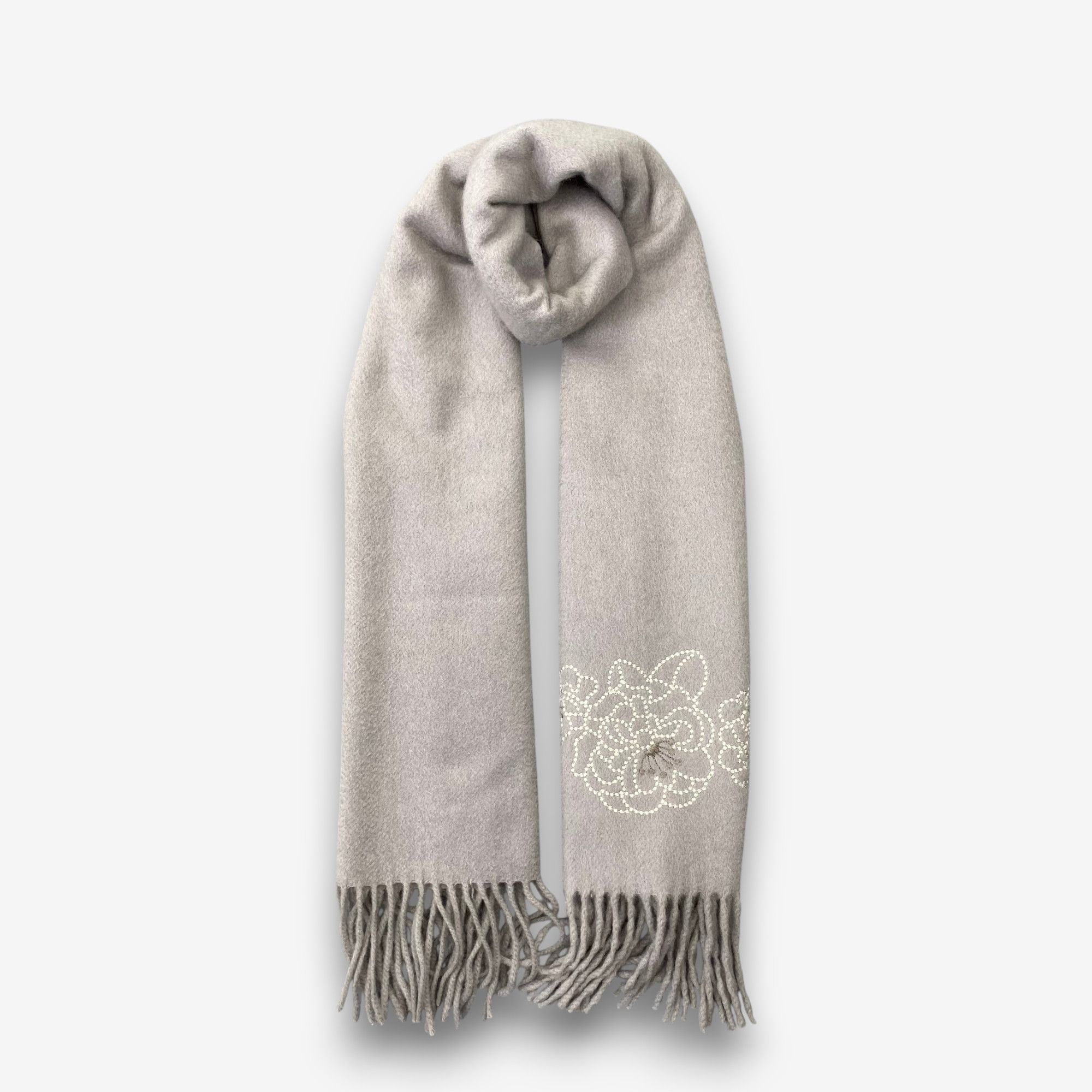 Japanese Brand Vintage Chloe Scarf Muffler Cashmere Fringe Winter Scarves Size ONE SIZE - 1 Thumbnail