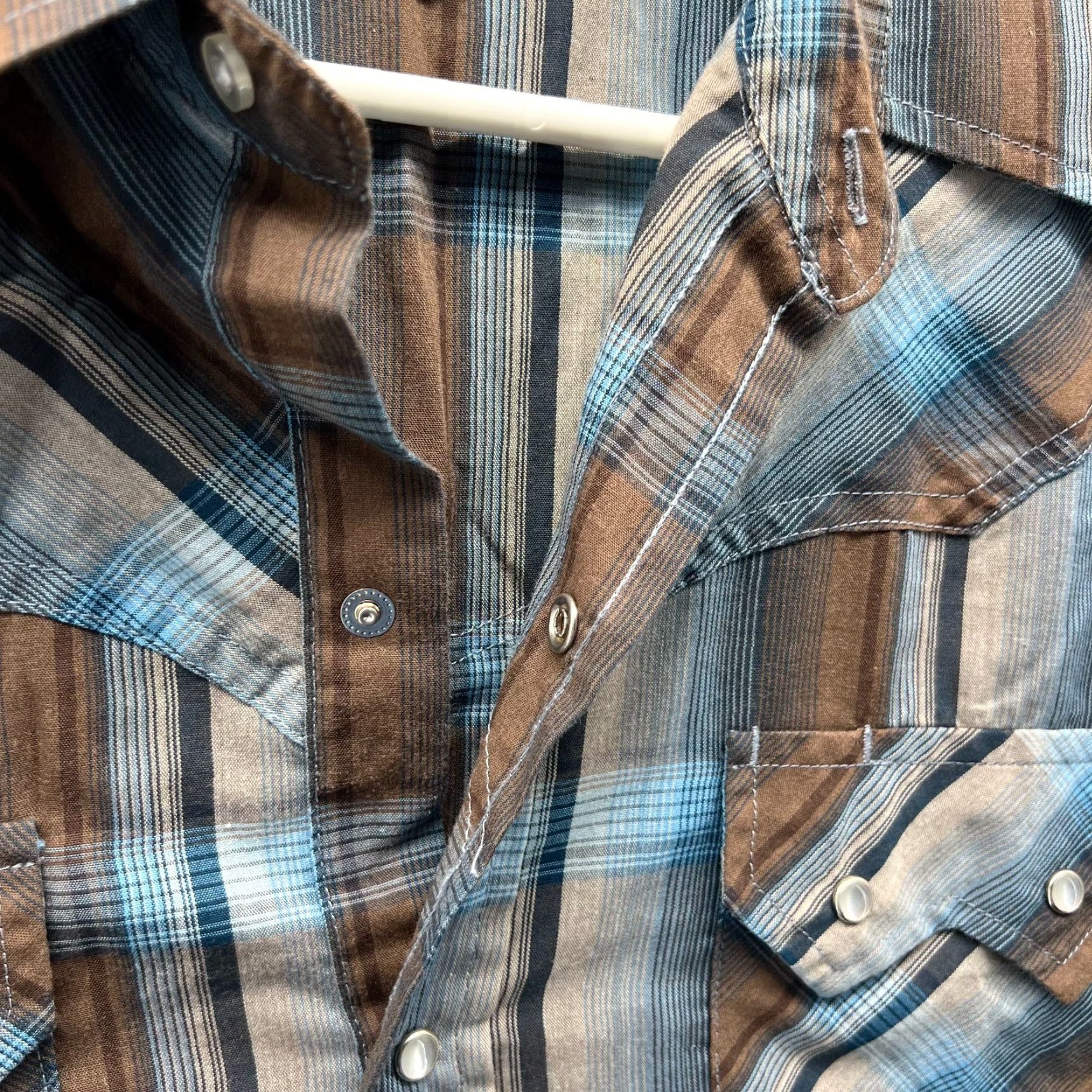 Vintage VINTAGE Ely Cattleman Shirt Mens Large Blue Pearl Snap Plaid Western Rodeo Cowboy Vtg Size US L / EU 52-54 / 3 - 5 Thumbnail