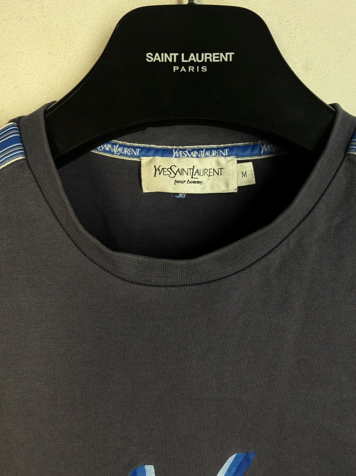 Yves Saint Laurent Blue YSL T-shirt Big Logo Vintage Yves Saint Laurent Shirt Size US S / EU 44-46 / 1 - 12 Thumbnail