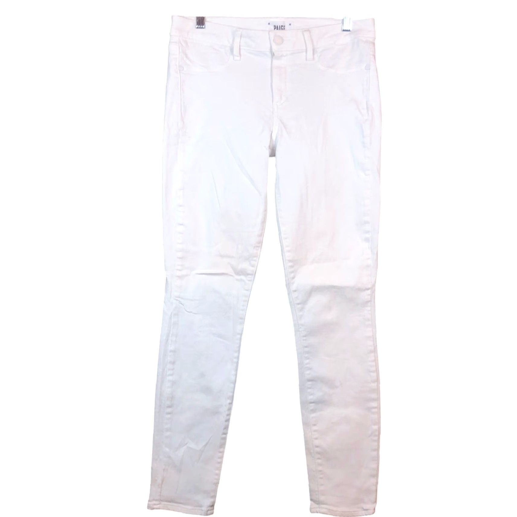Paige VINTAGE Paige Womens Jeans White Denim Verdugo Ankle Mid Rise Stretch 30 Size 30" / US 8 / IT 44 - 2 Thumbnail