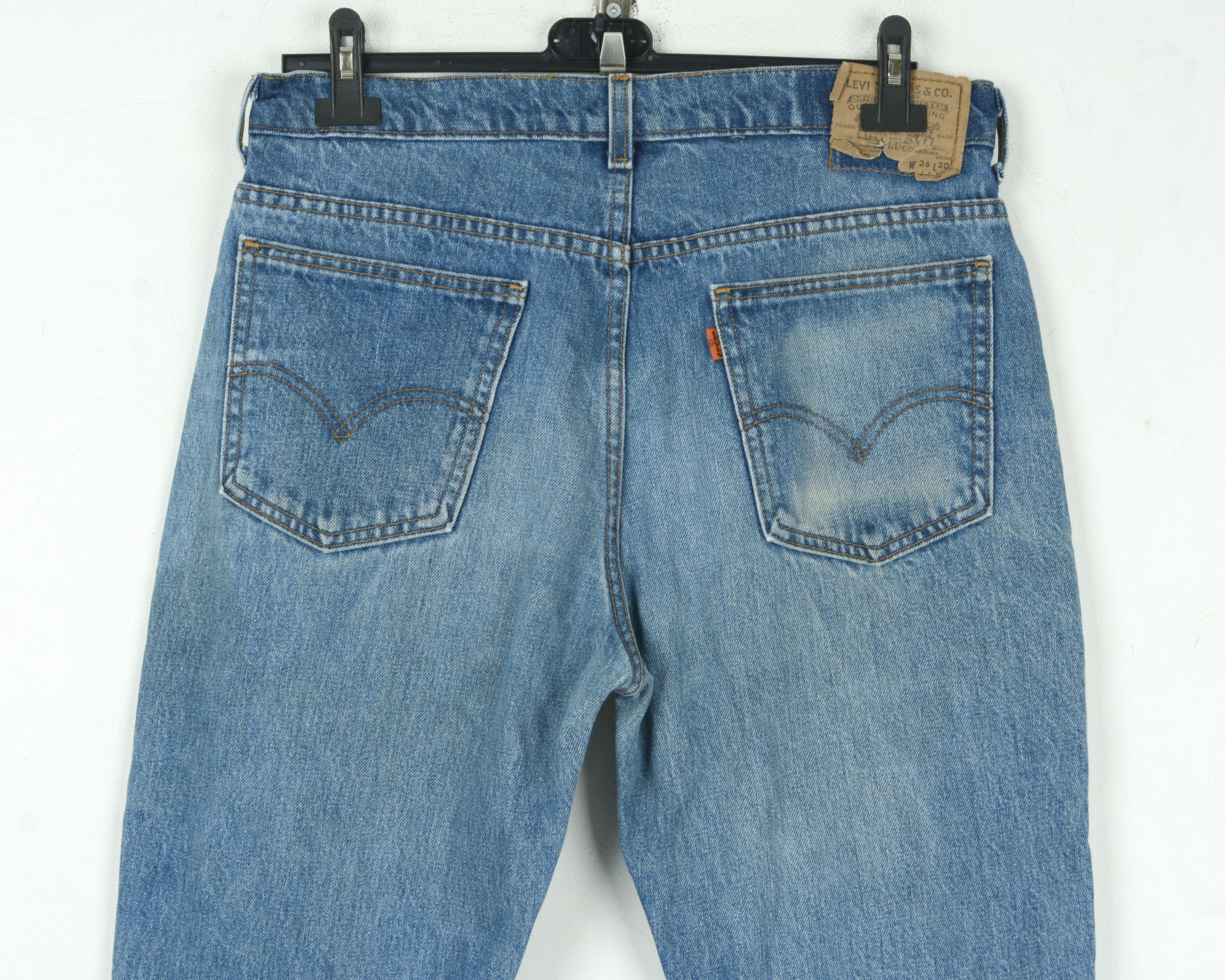 Levi's 610 Orange Tab W33 L32 Slim Fit Straight Jeans Denim 90's Size US 33 - 6 Thumbnail