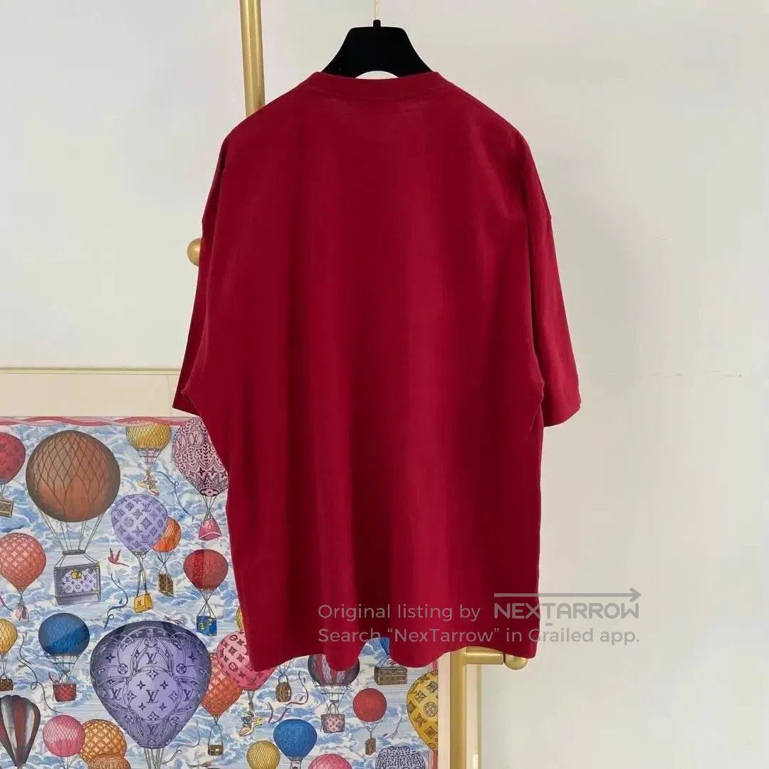 Balenciaga Red Short-Sleeve Graphic T-Shirt - Size M. Size US M / EU 48-50 / 2 - 2 Thumbnail