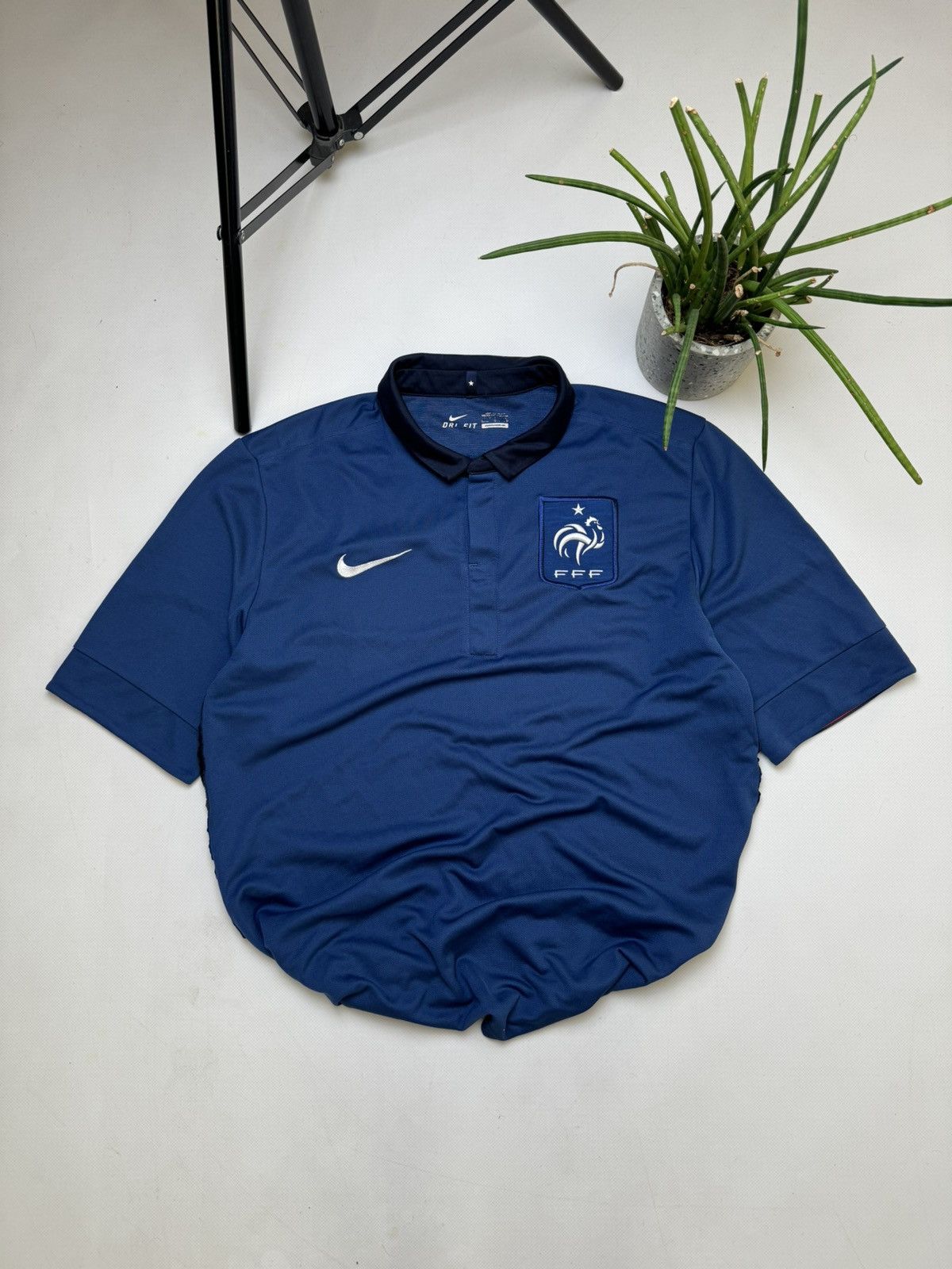 Nike Rare vintage France Nike soccer jersey drill y2k Size US L / EU 52-54 / 3 - 1 Thumbnail