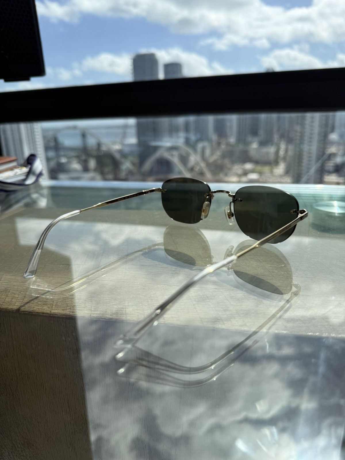 Montblanc Montblanc MB0030S Sunglasses – Black/Gold Frame Size ONE SIZE - 3 Thumbnail
