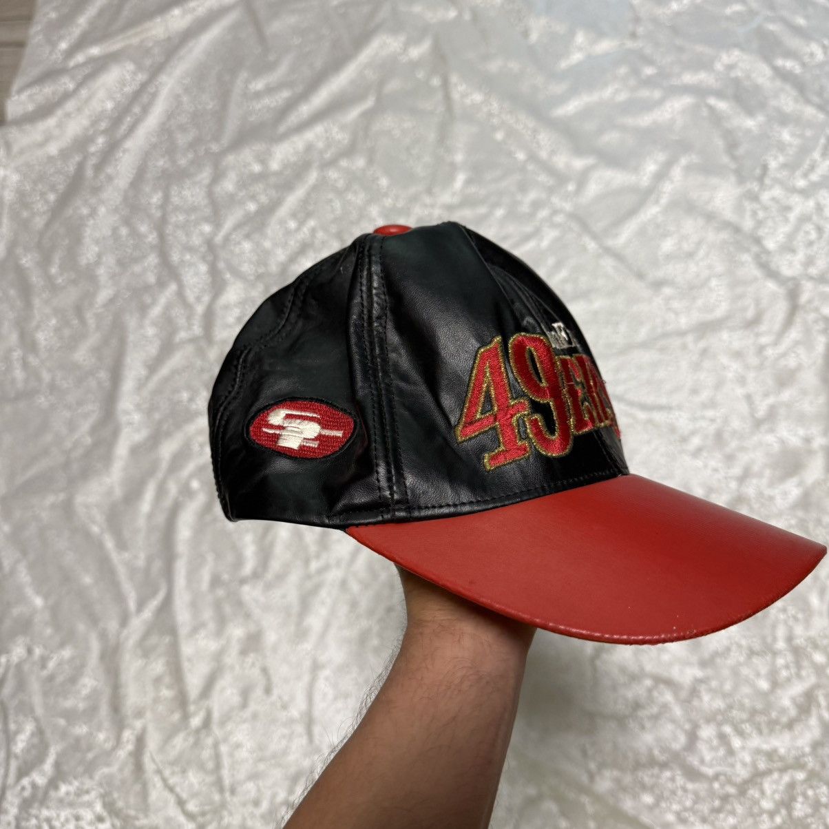 NFL Vintage San Francisco 49ers Cap Snapback Leather NFL 90s Size ONE SIZE - 3 Thumbnail