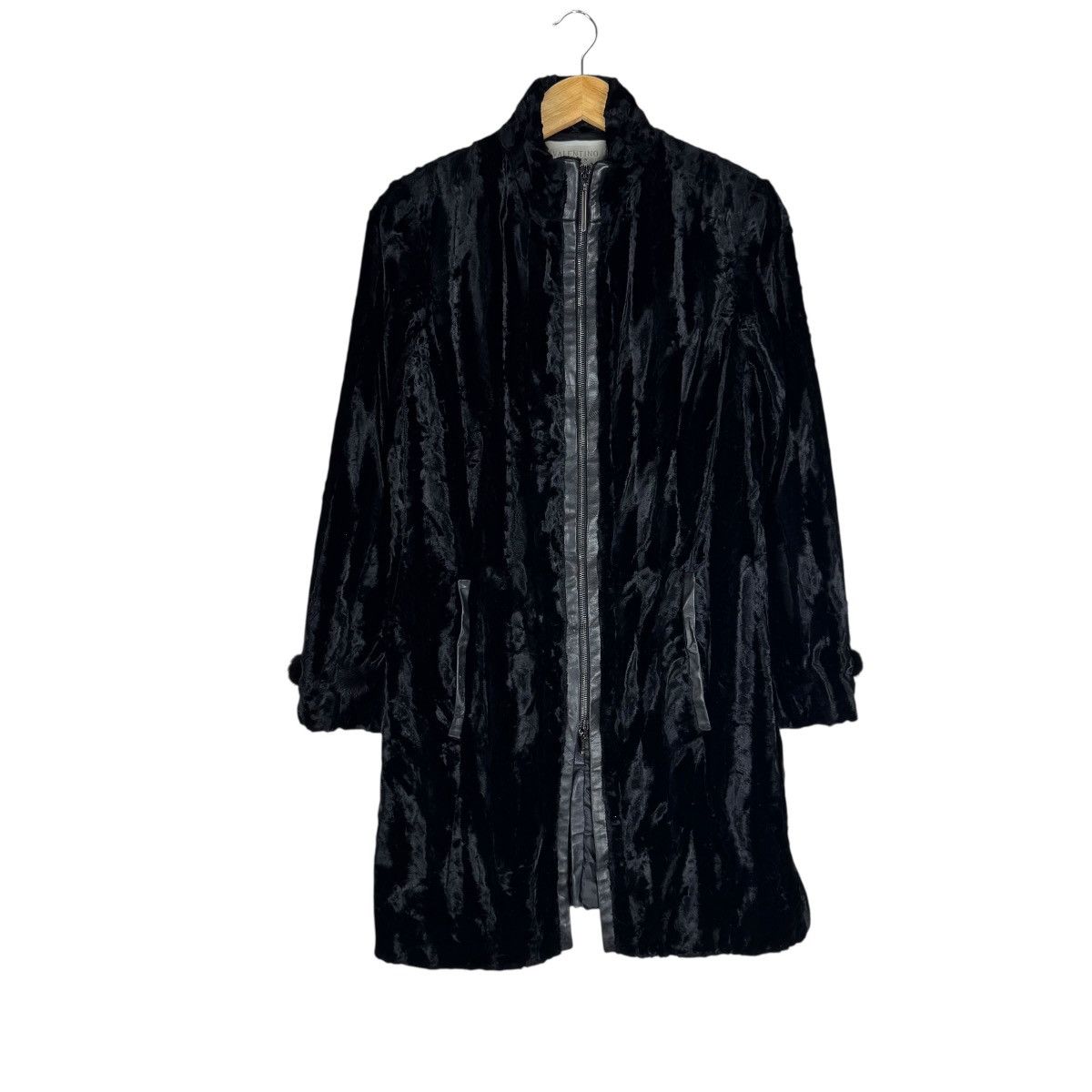 Valentino 🔥VALENTINO ROMA LEATHER PART LONG JACKET Size M / US 6-8 / IT 42-44 - 2 Thumbnail
