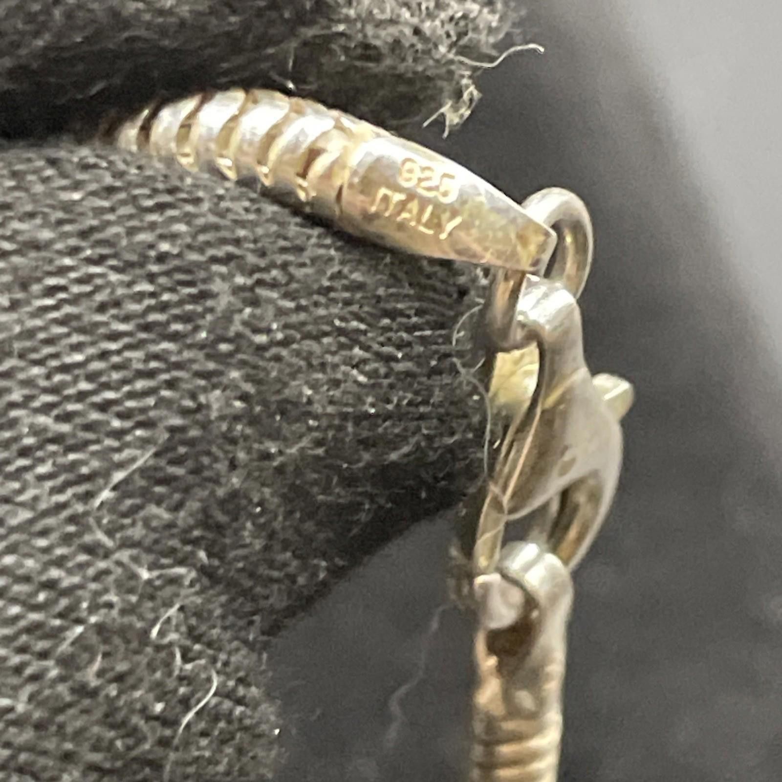 Designer IBB 925 Sterling Silver Snake Chain Womens Charm Bracelet 7” Size ONE SIZE - 6 Thumbnail