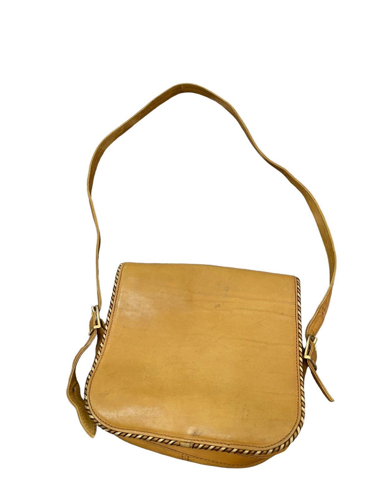 Japanese Brand Cross Body Vtg Trussardi Italy Full Leather Bag 1🟩 Size ONE SIZE - 16 Thumbnail