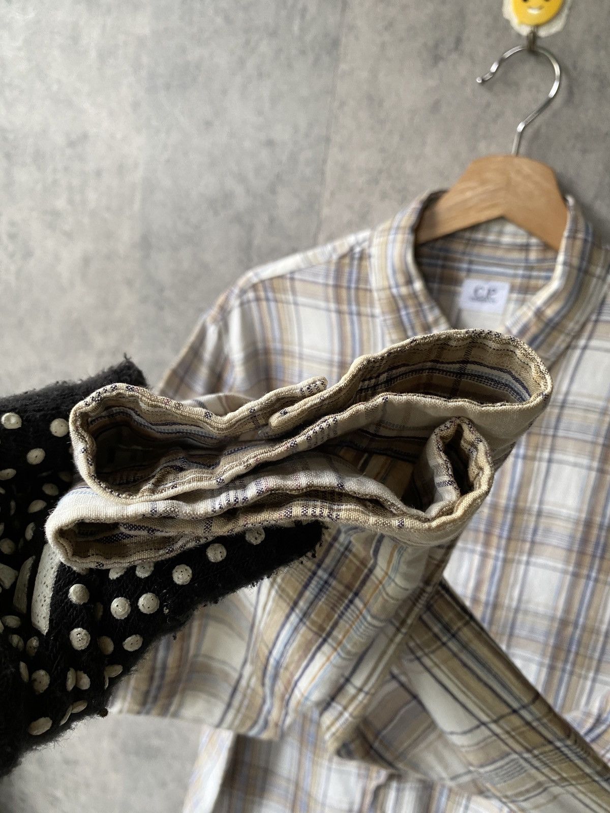 Vintage C.P Company Tartan Design Zipper Button Up Shirt